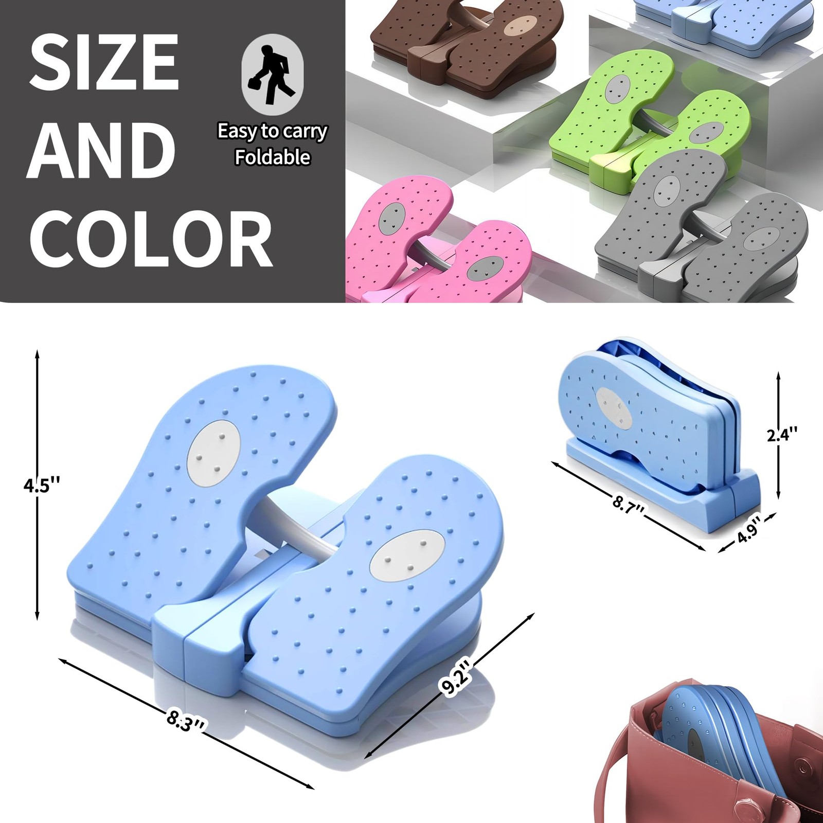 Foldable Leg Exerciser: Portable Foot Pedal Exerciser for Seniors Under Desk ...