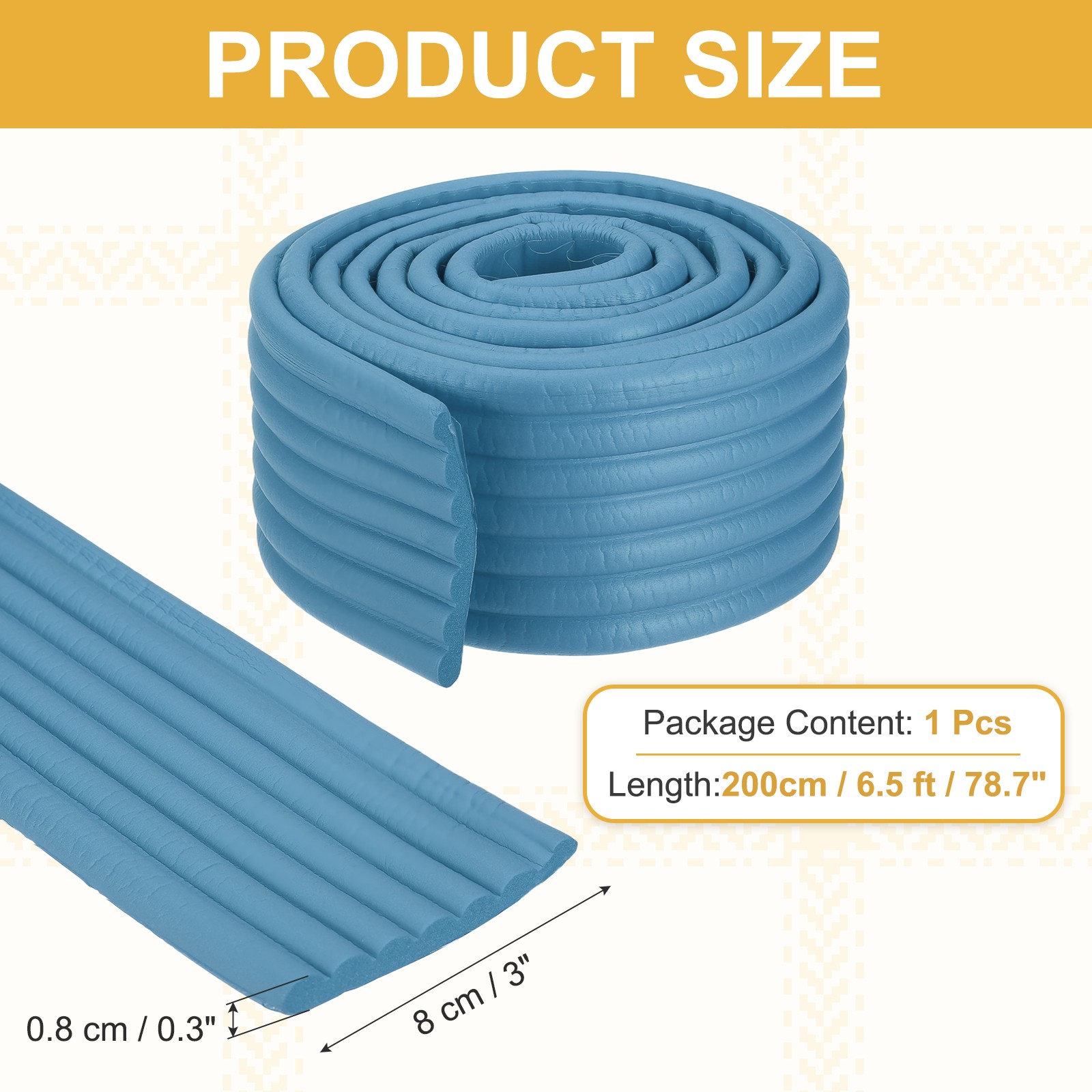 Bunk Bed Ladder Pad, (2m/6.5 Ft, Blue)(1 Pcs), Bunk Bed Step Foam Padding