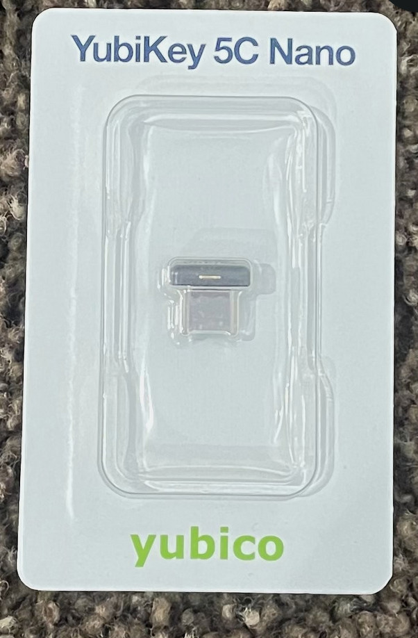 Yubico YubiKey 5C Nano Two Factor Authentication USB Security Key