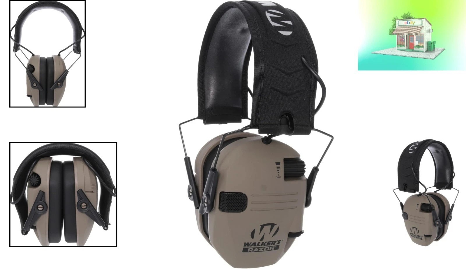 Rugged Razor Hearing Protection Earmuffs - Ultra Slim Design for Shooting Sports