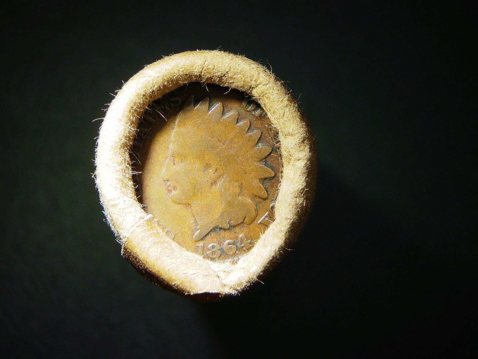 1864 1908 ENDS INDIAN HEAD PENNY ROLL LOT FROM BANK OF ROCK RIVER, WYOMING R-385