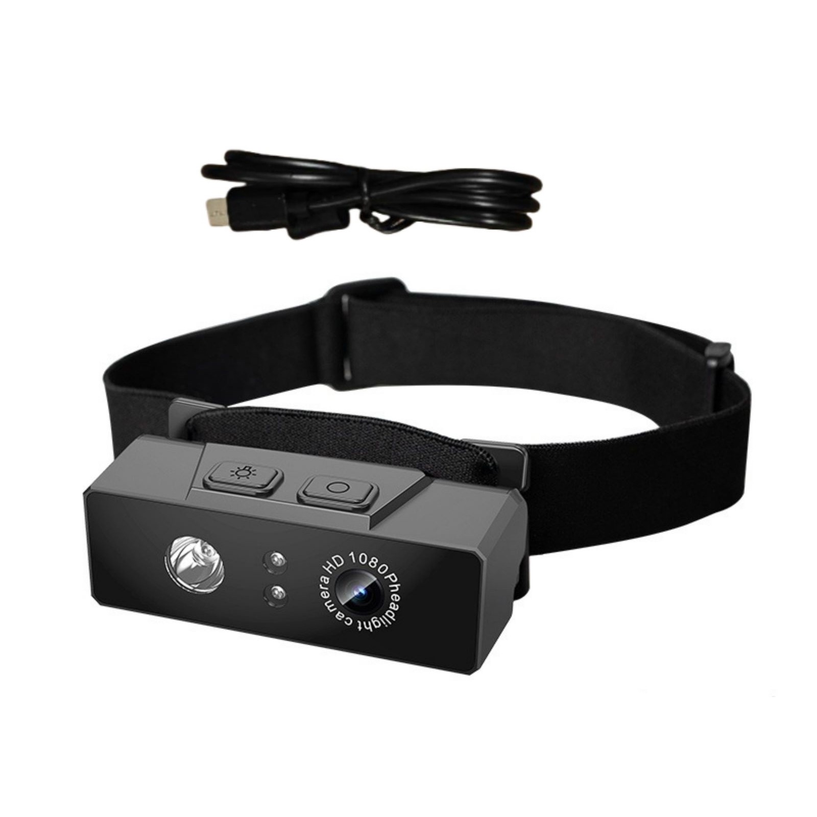 Portable Head-mounted Action Camera 1080P HD Camcorder Night Vision w/ LED Light