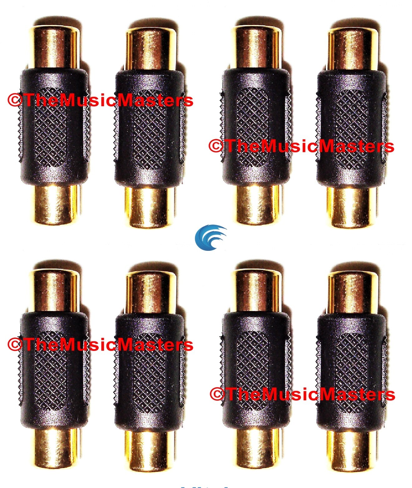 8X RCA Cable Coupler Splice Female Audio Video Connector Jack Adapter Gold VWLTW