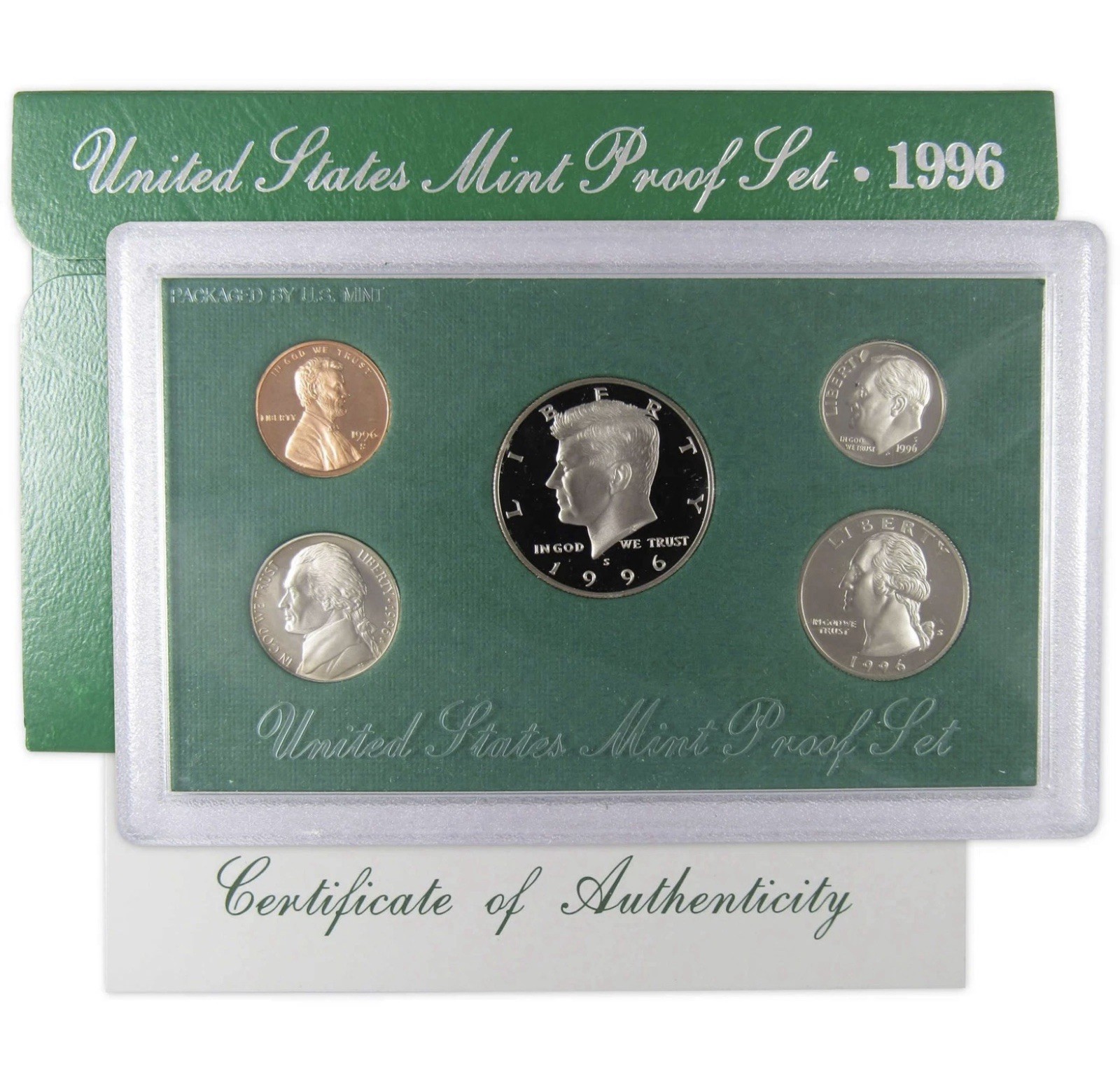 1996 Clad Proof Set U.S. Mint Original Government Packaging OGP COA