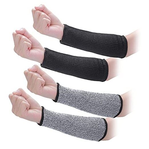 Aster 2Pairs Arm Protection Sleeves Cut Resistant Sleeves Level 5 Protective