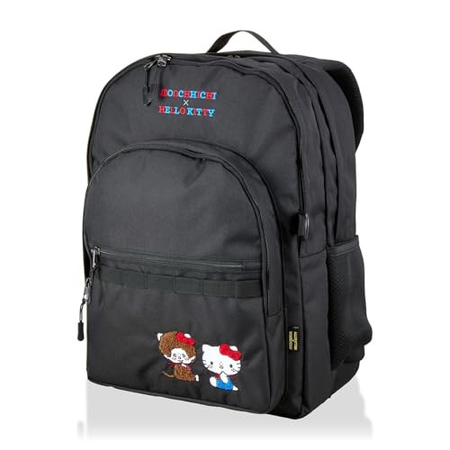 Monchhichi × Hello Kitty Official Backpack Black 30L School Travel Bag Japan New