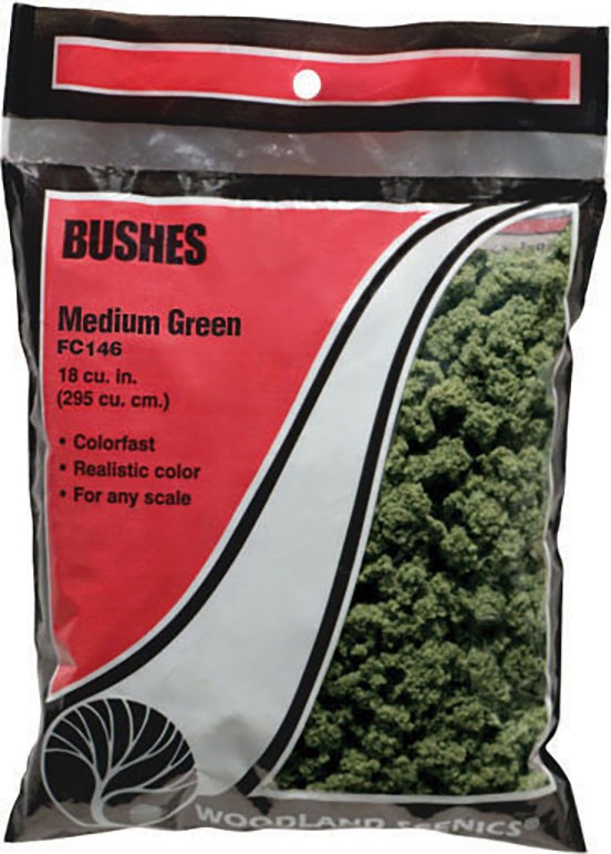 Woodland Scenics Model Railroad Landscape Bushes Clump-Foliage Medium Green