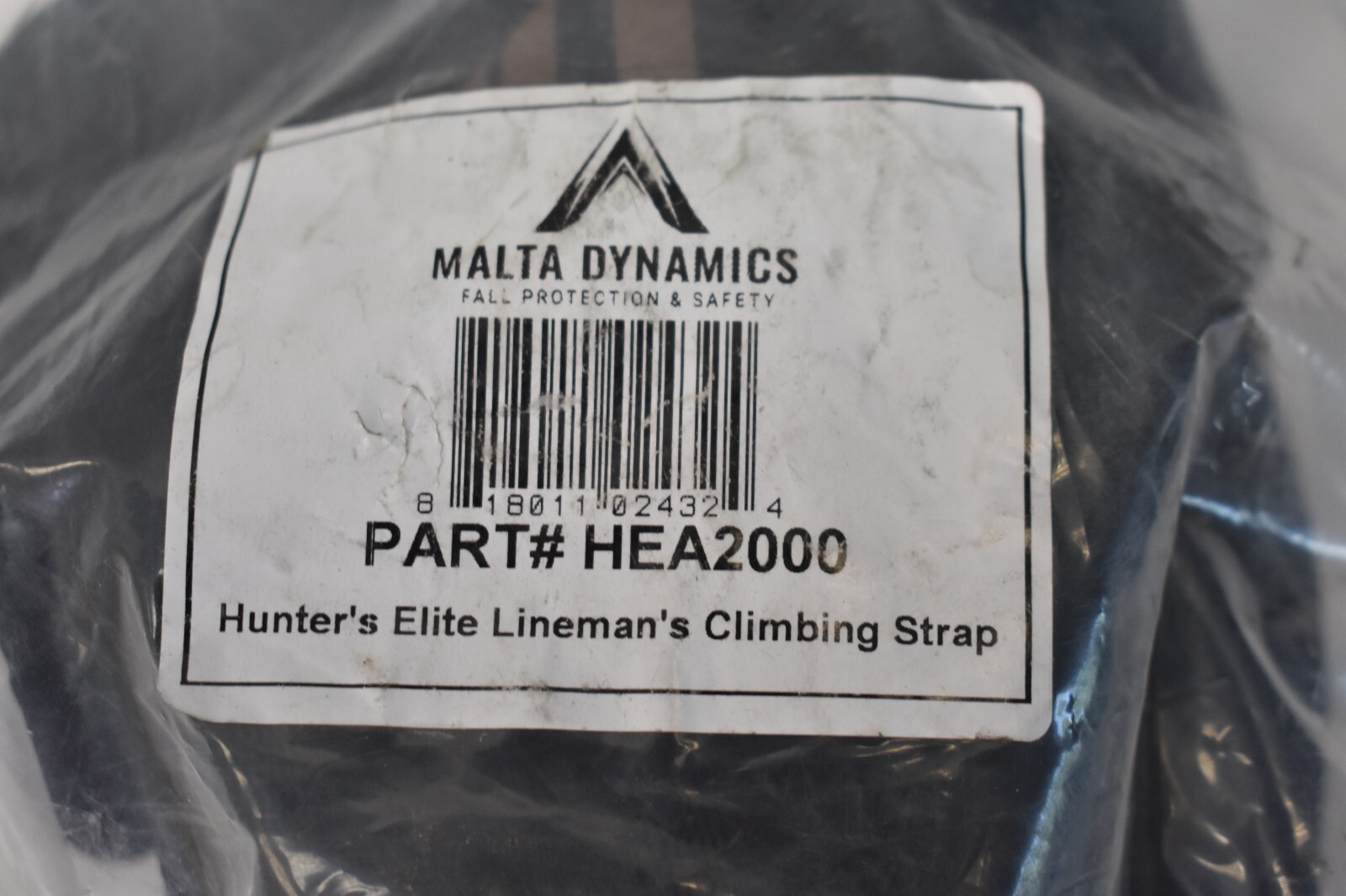 Malta Dynamics Hunter's Elite Lineman's Climbing Strap Black 300lbs Cap HEA2000