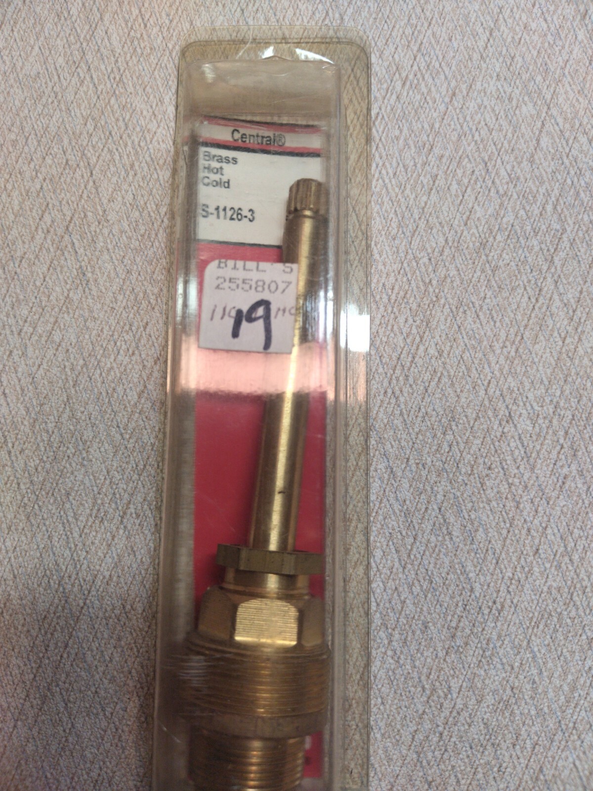 Cent 6523 SHWR H/C Stem,No S-1126-3,  Larsen Supply Co., Inc.