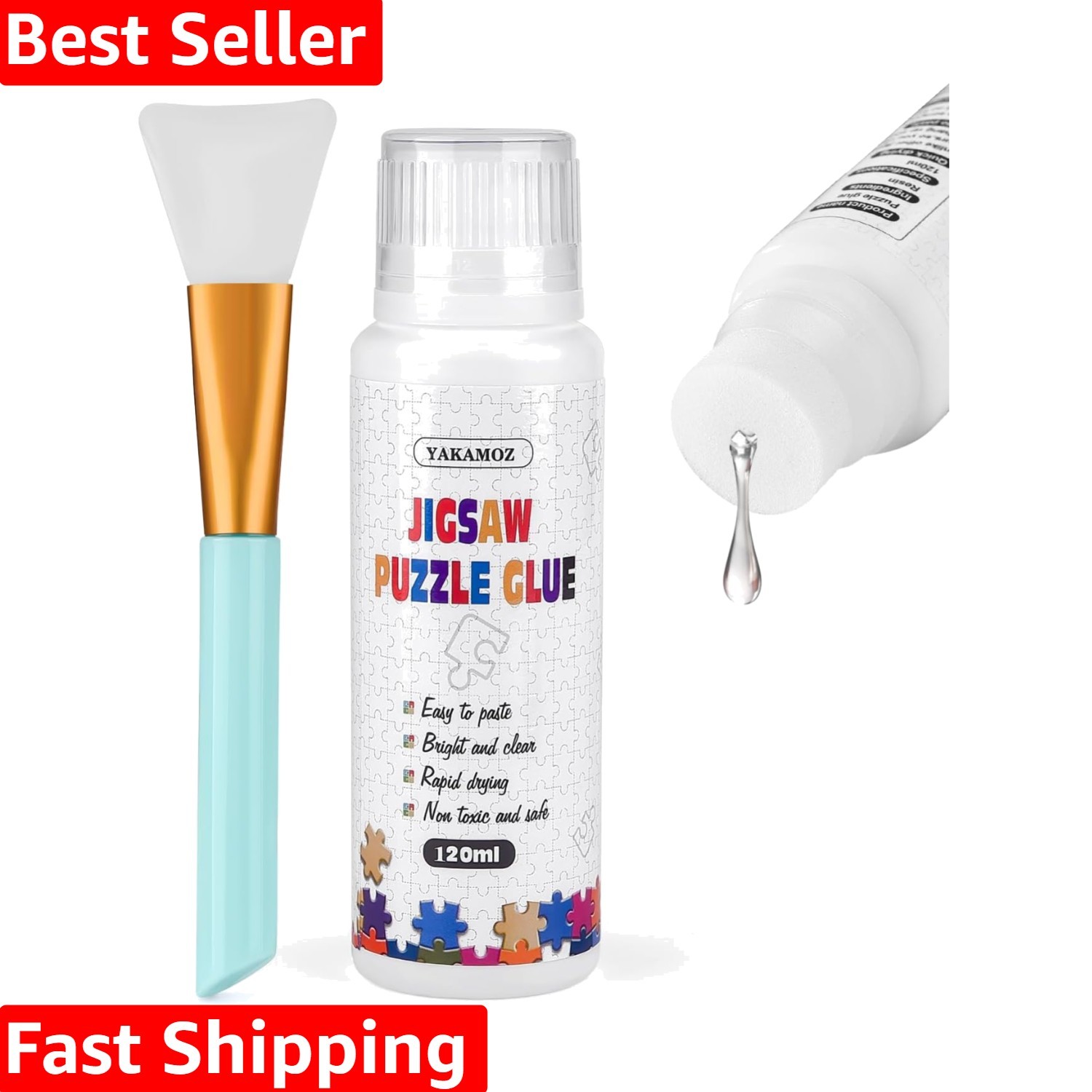 120ml Universal Puzzle Glue with Sponge Head - Preserve Your Creations