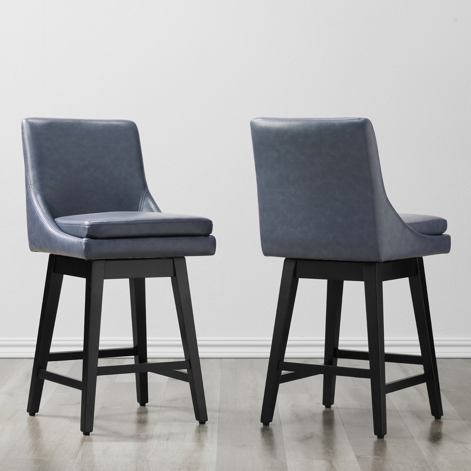 CHITA Bar Stools,Counter Height Swivel Barstools, FSC Certified (Set of 2 or 1)