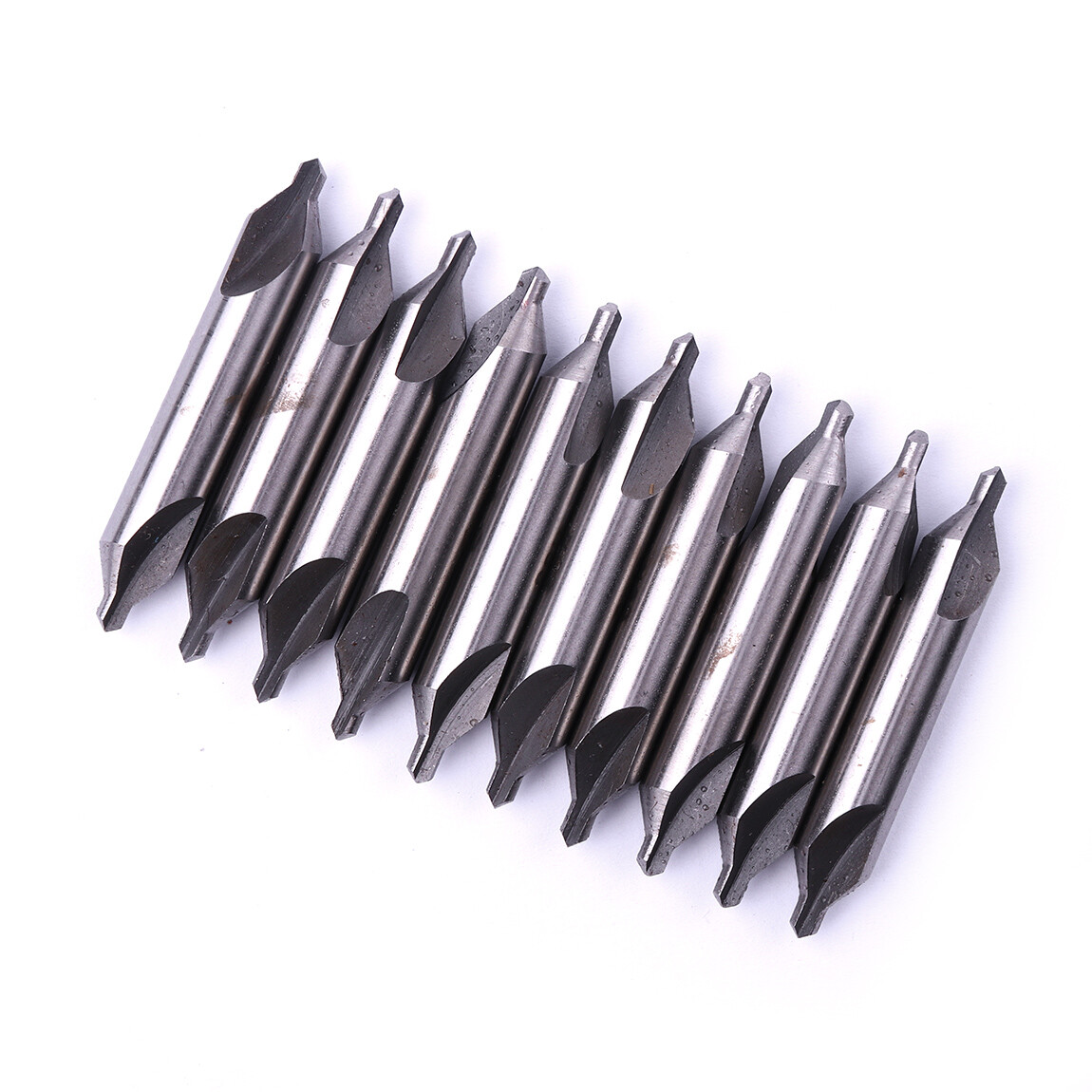 10PCS HSS 60 Degree Countersink Drill Bit Set, 3.0mm Center Hole Tool for Metal