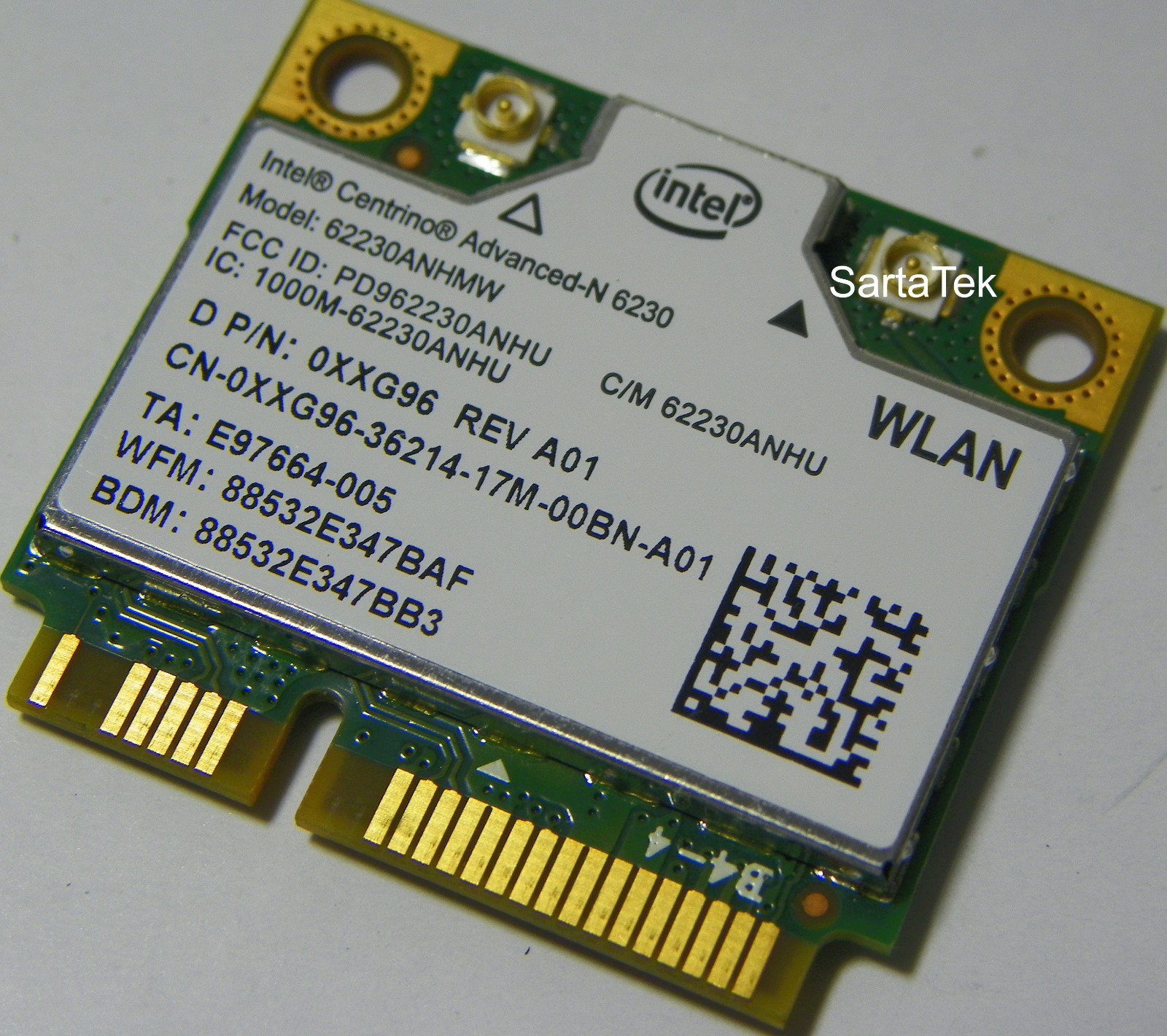 OEM Dell XXG96 Advanced-N 6230 62230ANHMW dual a/b/g/n WiFi BT PCIe Half