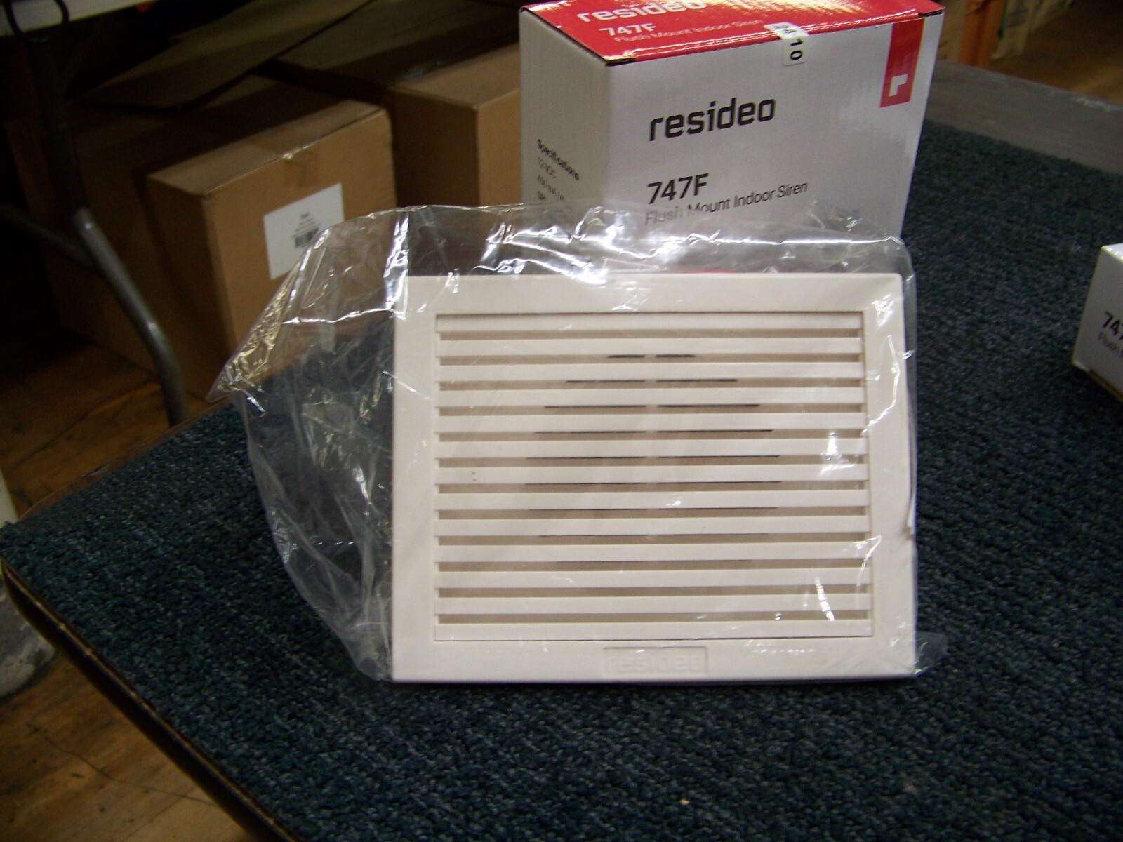 Resideo Flush Mount Indoor Siren Dual Tone Beige Color 12VDC Model 747F New
