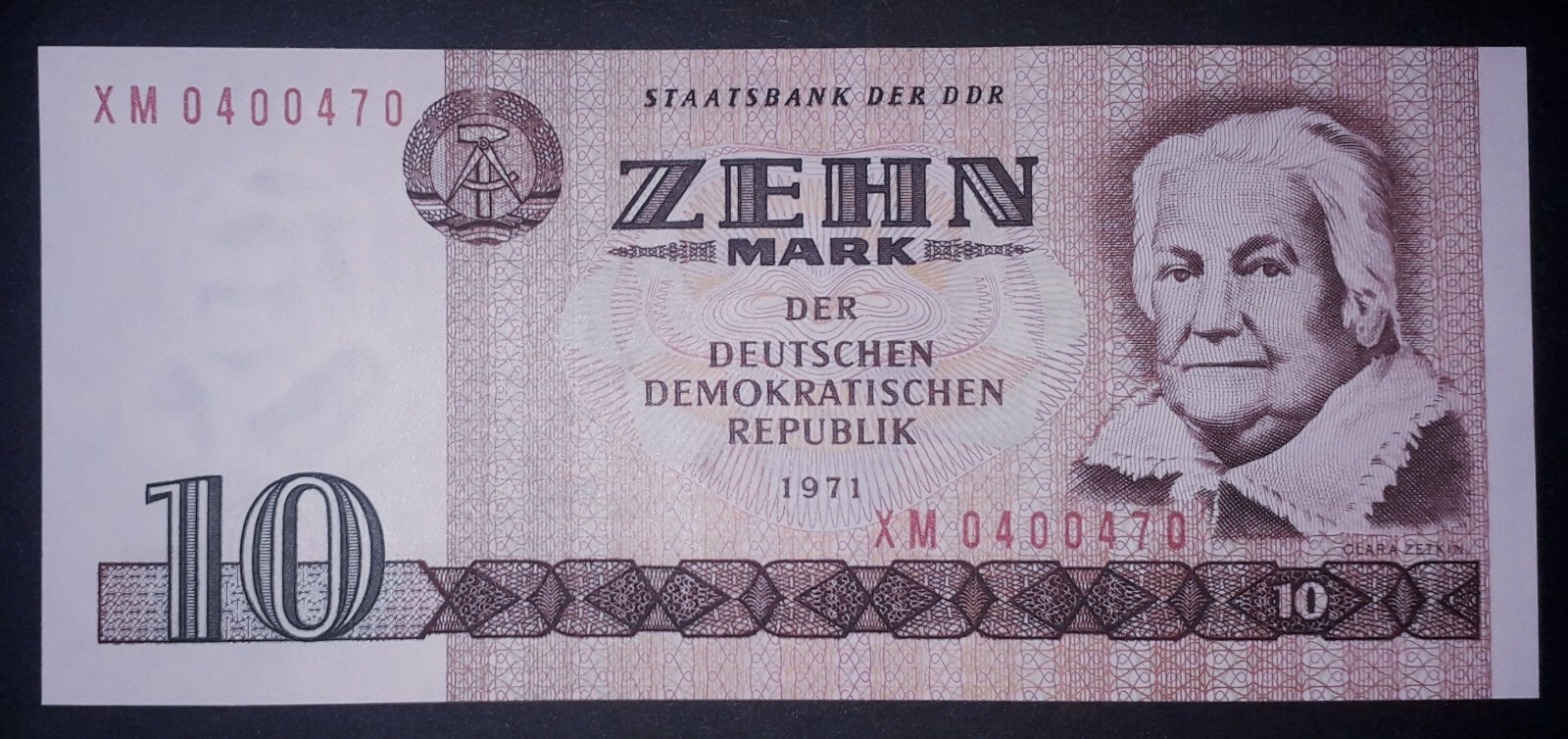 Germany "Democratic" 10 mark banknote, 1971year,unc