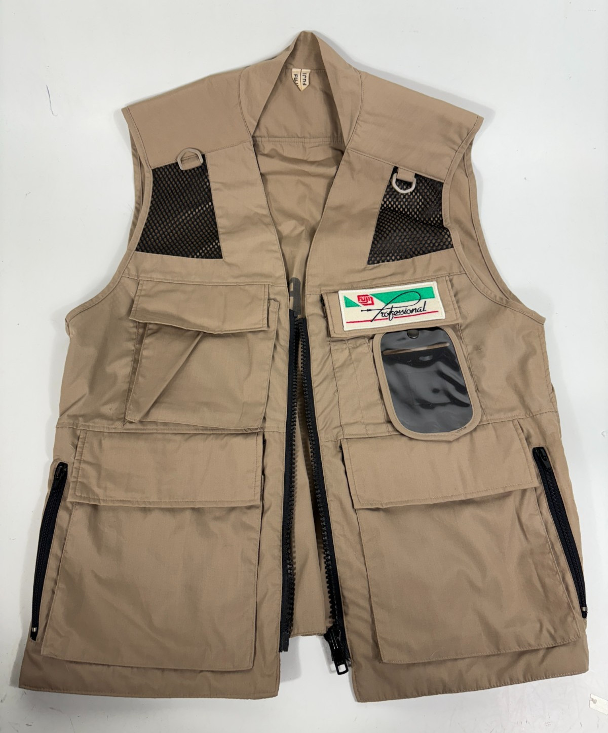 Vintage Fuji Film Professional Media Press Vest Photographer Korea 1980s XL