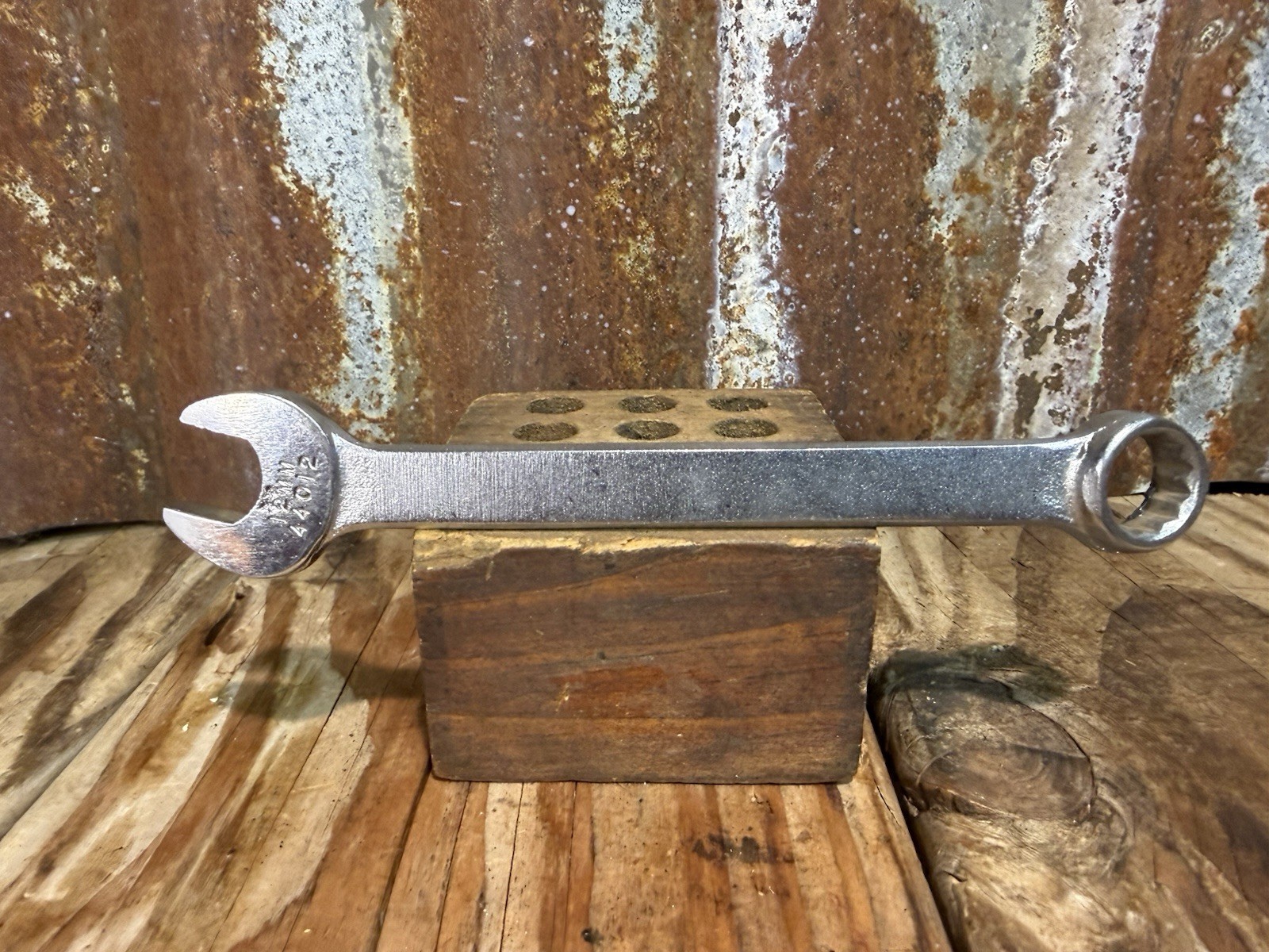 Indestro Chrome Plated No. 44012 12mm Short Combination Wrench
