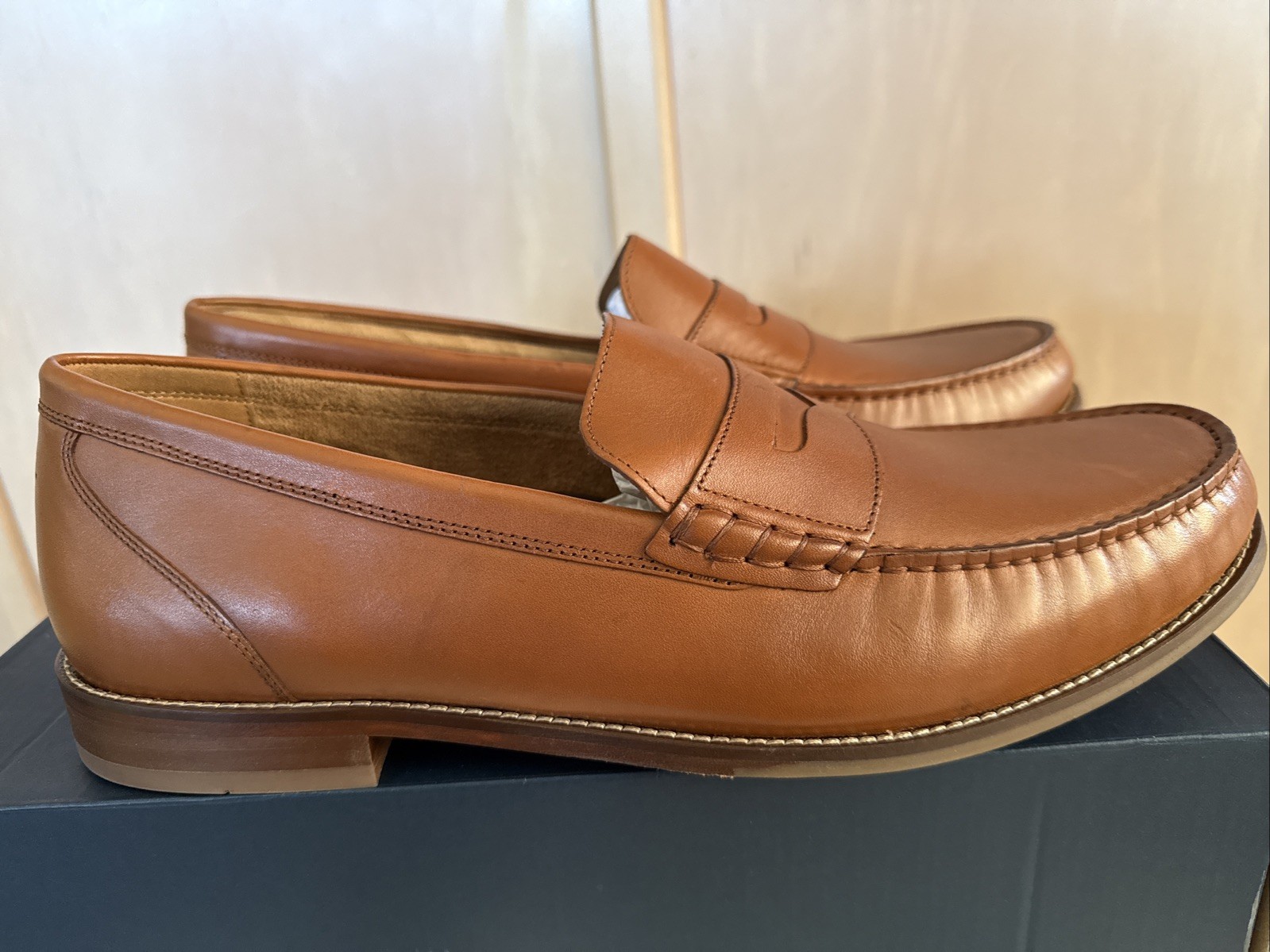 Cole Haan 13M Pinch Grand Penny British Tan Casual Men’s Loafers NIB