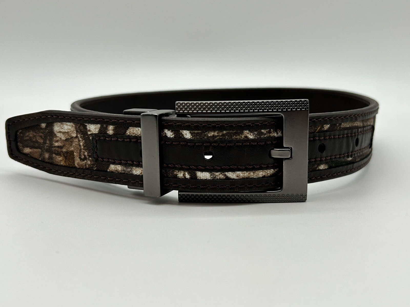 Real Tree 20-22 Kids Camo Canvas Leather Reversable Belt, Realtree