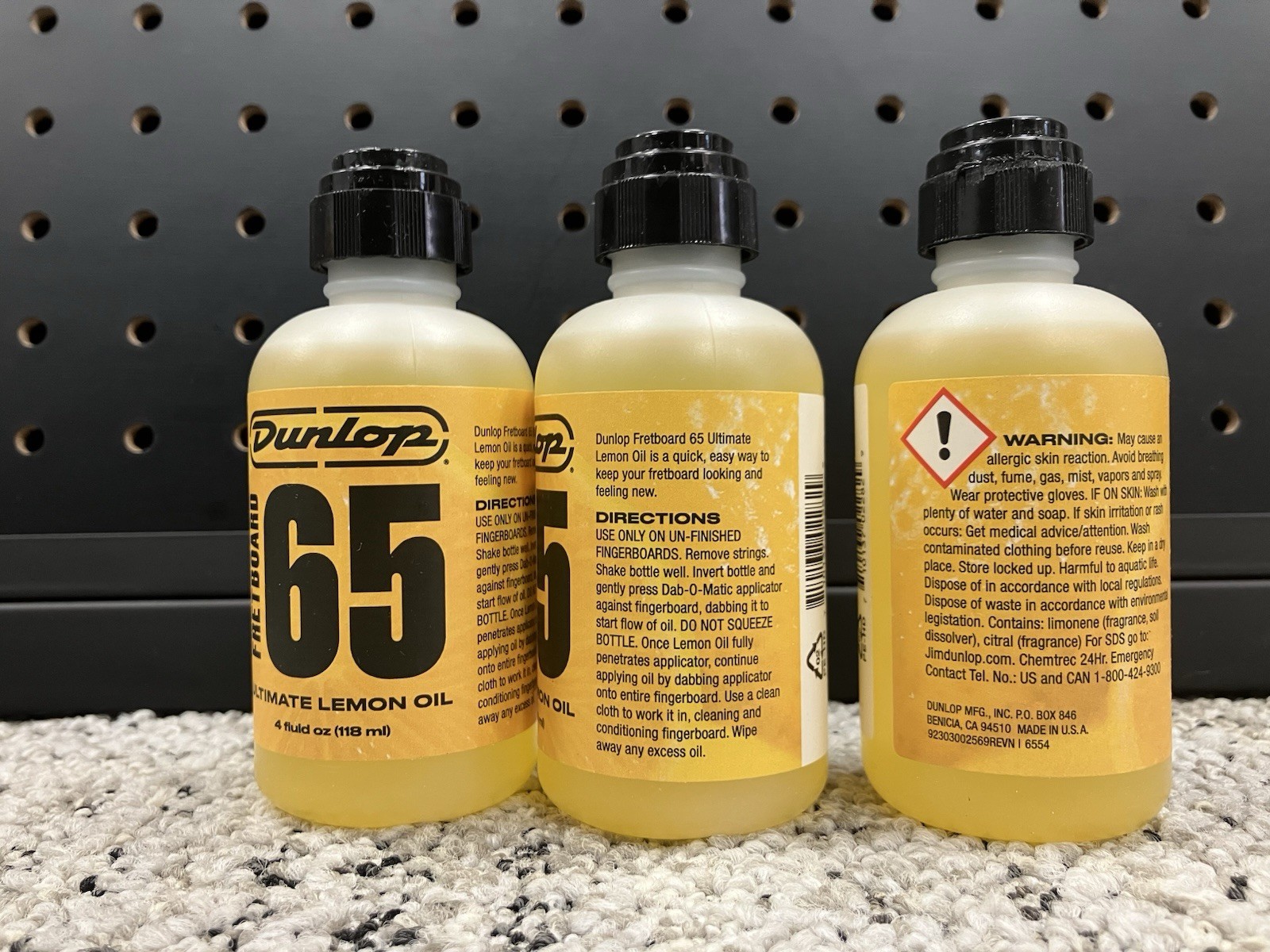 Guitar Lemon Oil Cleaner Dunlop Guitar Fretboard Care Spray 3 x 30ml Bottles