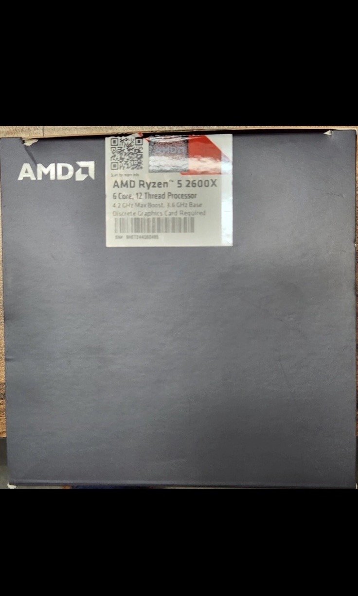 AMD Ryzen 5 2600X 6-Core 12 Thread Desktop Processor Socket AM4 with Cooler