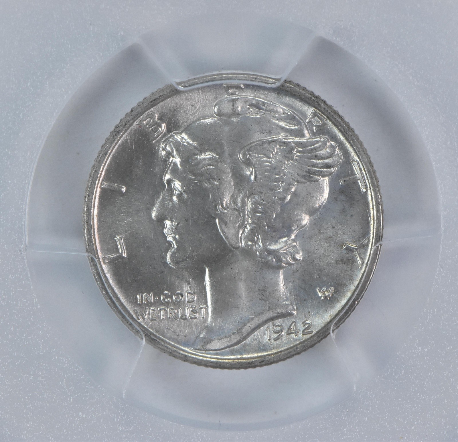 1942 Mercury Dime MS66 PCGS Blue Label