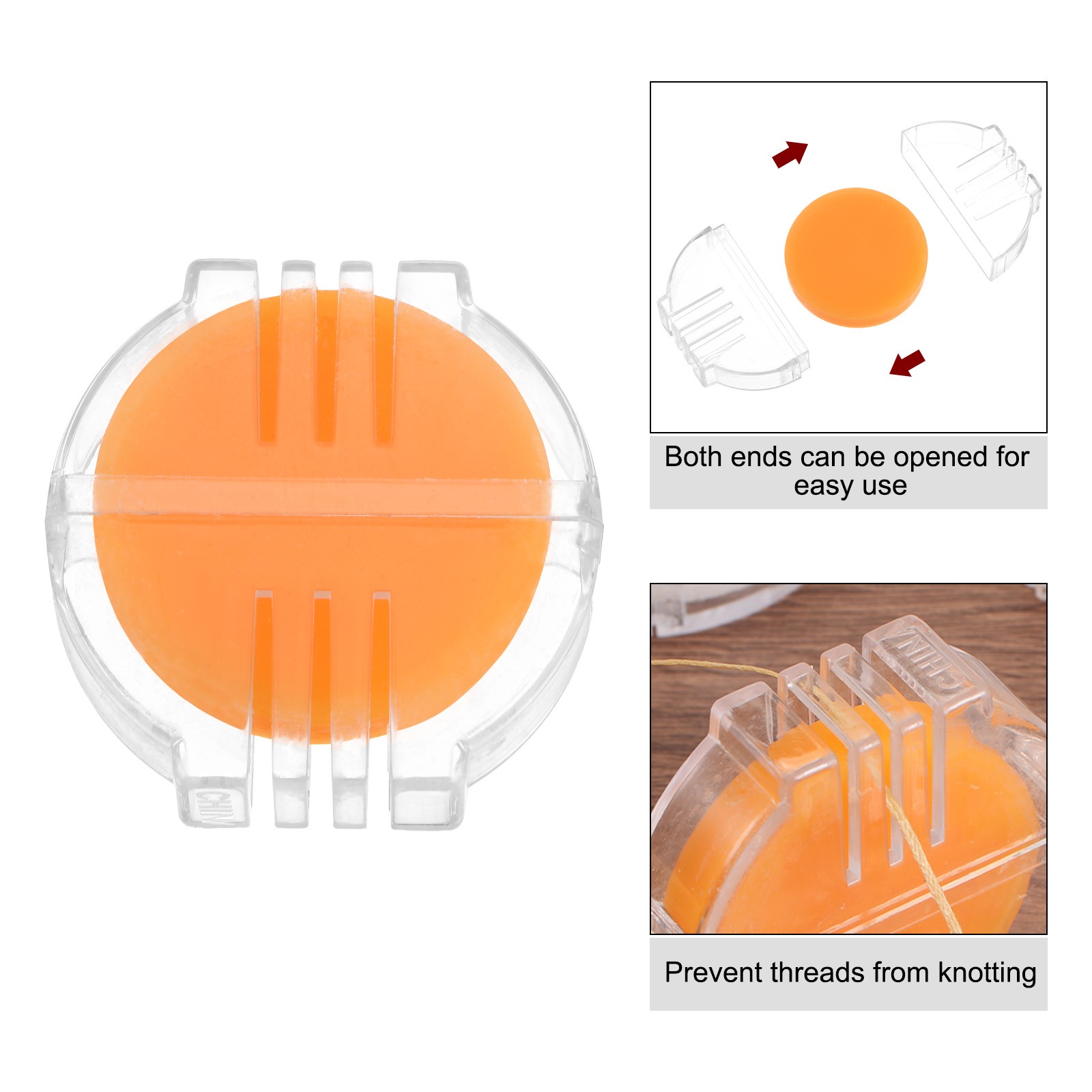 4pcs Beeswax Thread Conditioners Thread Wax with Plastic Box, Golden and White