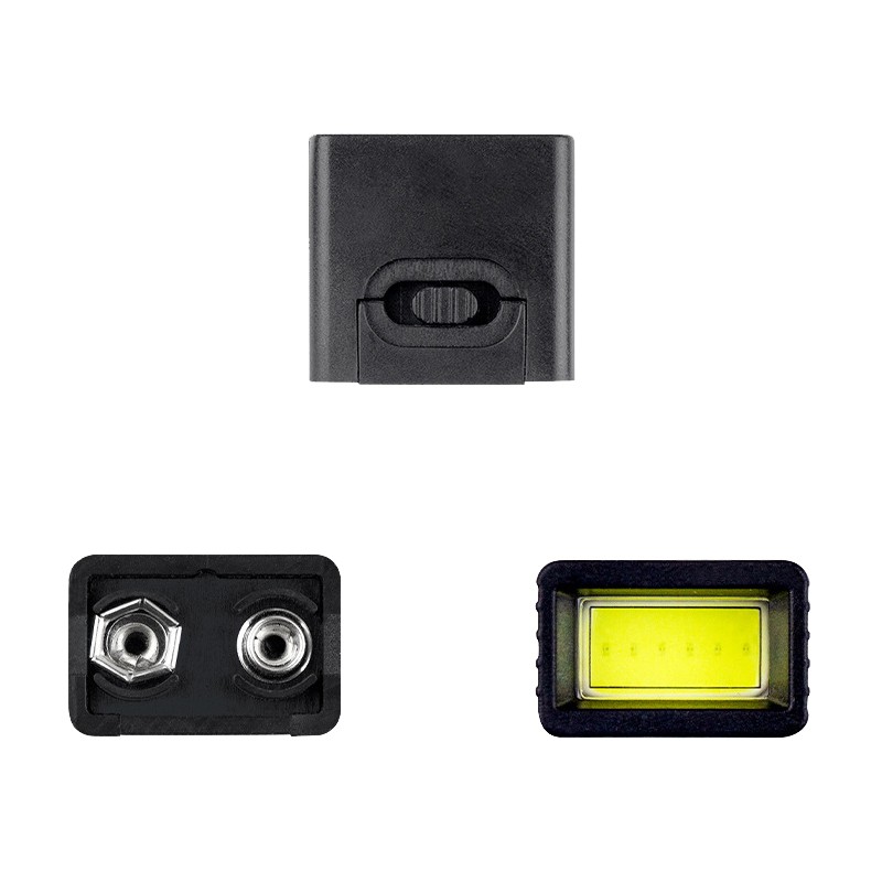9V Battery Flashlight 9V Mini LED Key Light 6F22 Battery Not Included