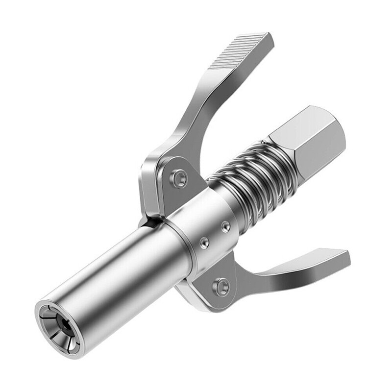 10000 PSI Grease Gun Coupler Quick Release Lock Coupling Double Handle Tool