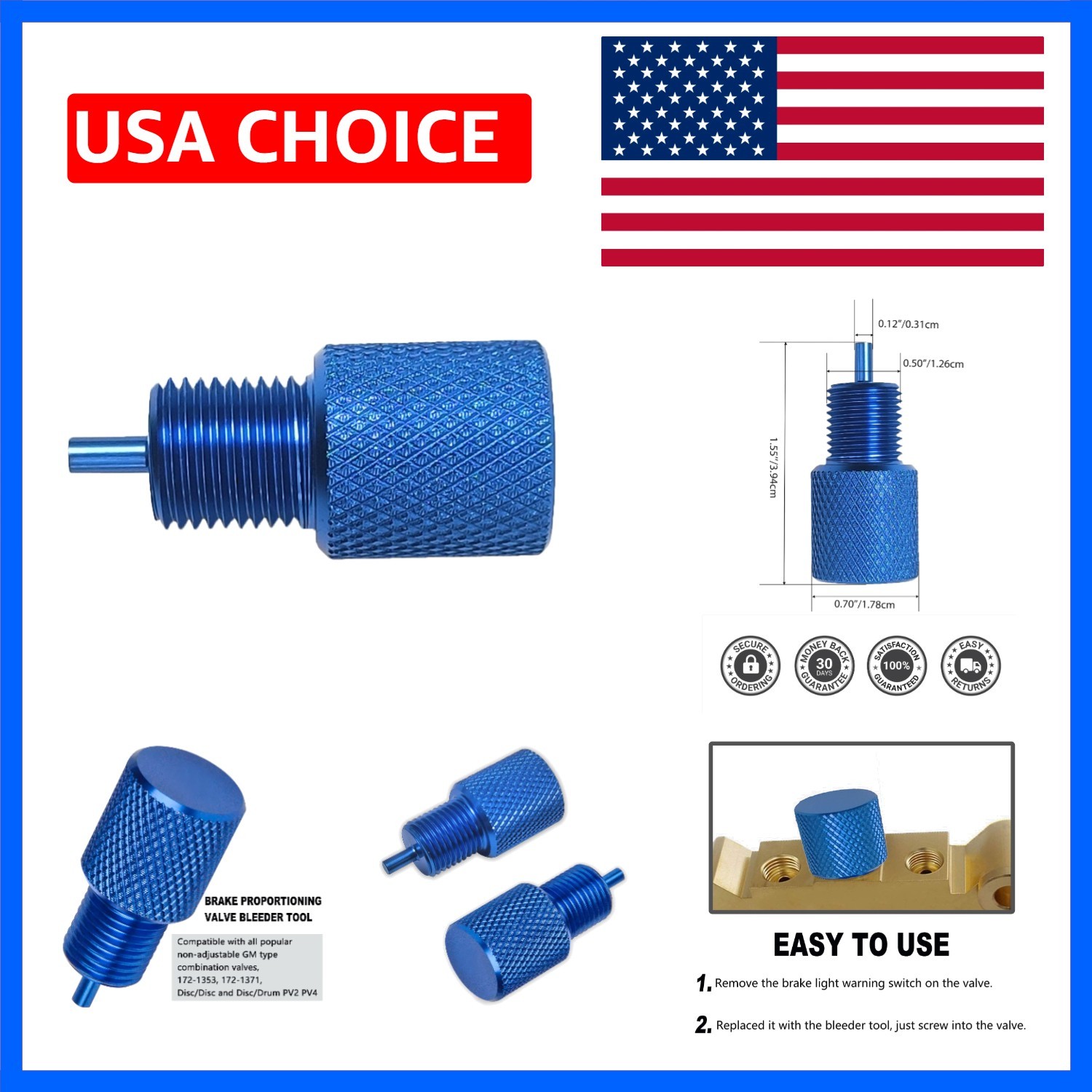 Brake Proportioning Valve Bleeder Tool, Valve Bleeding Tool Compatible with G...