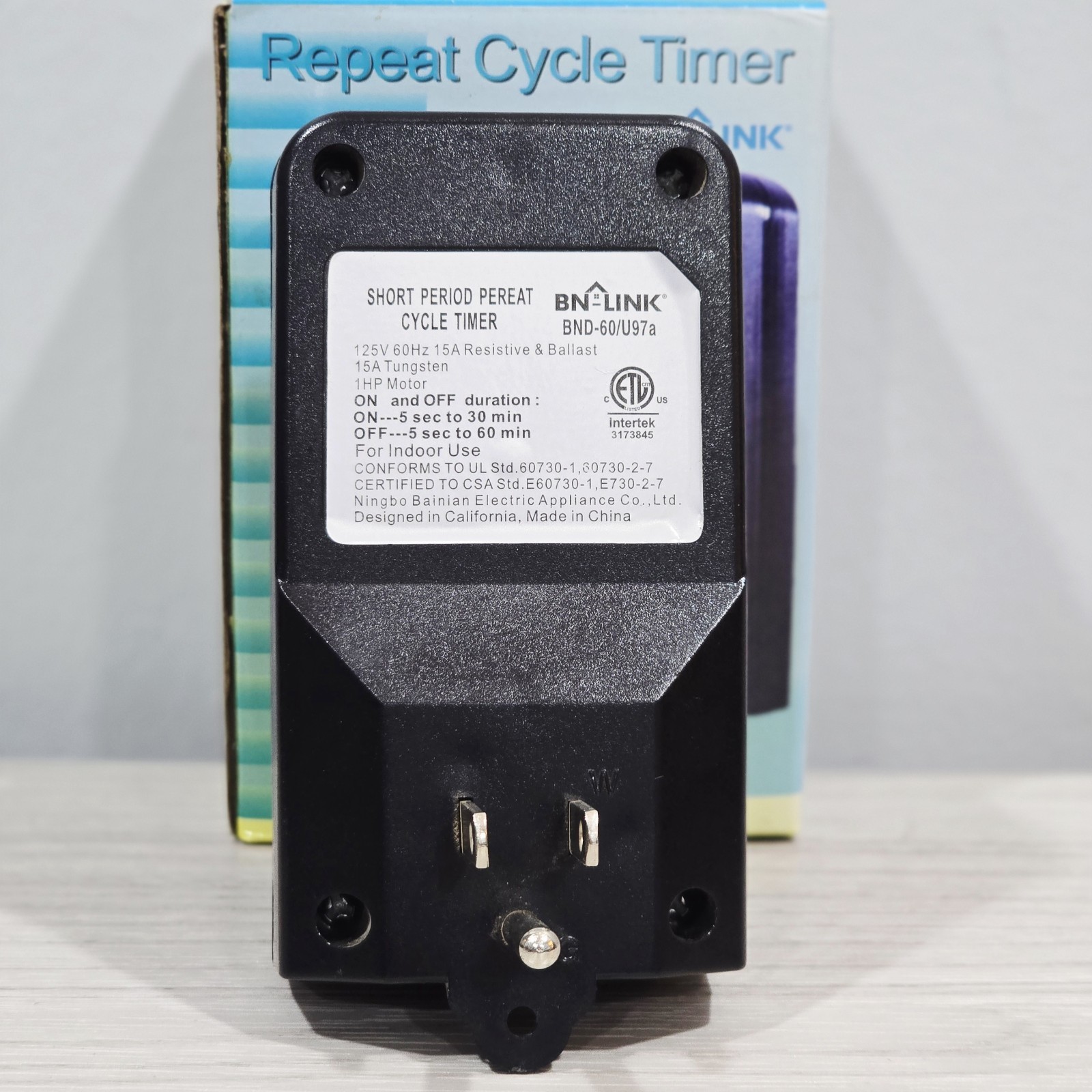 BN-LINK Short Period Repeat Cycle Intermittent Timer
