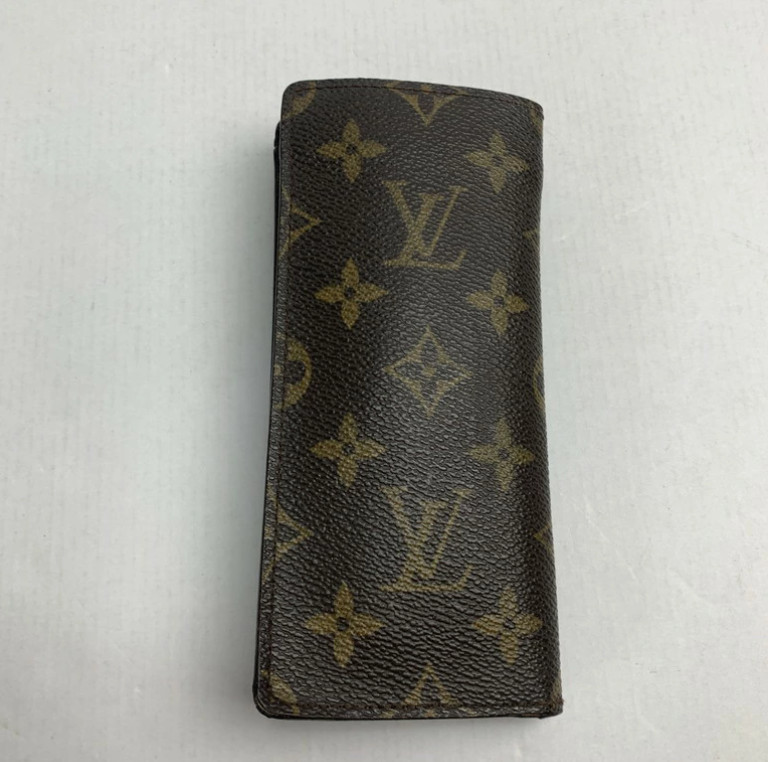 Louis Vuitton Monogram Glasses Case M62962 Etui Lunettes Simple Authentic