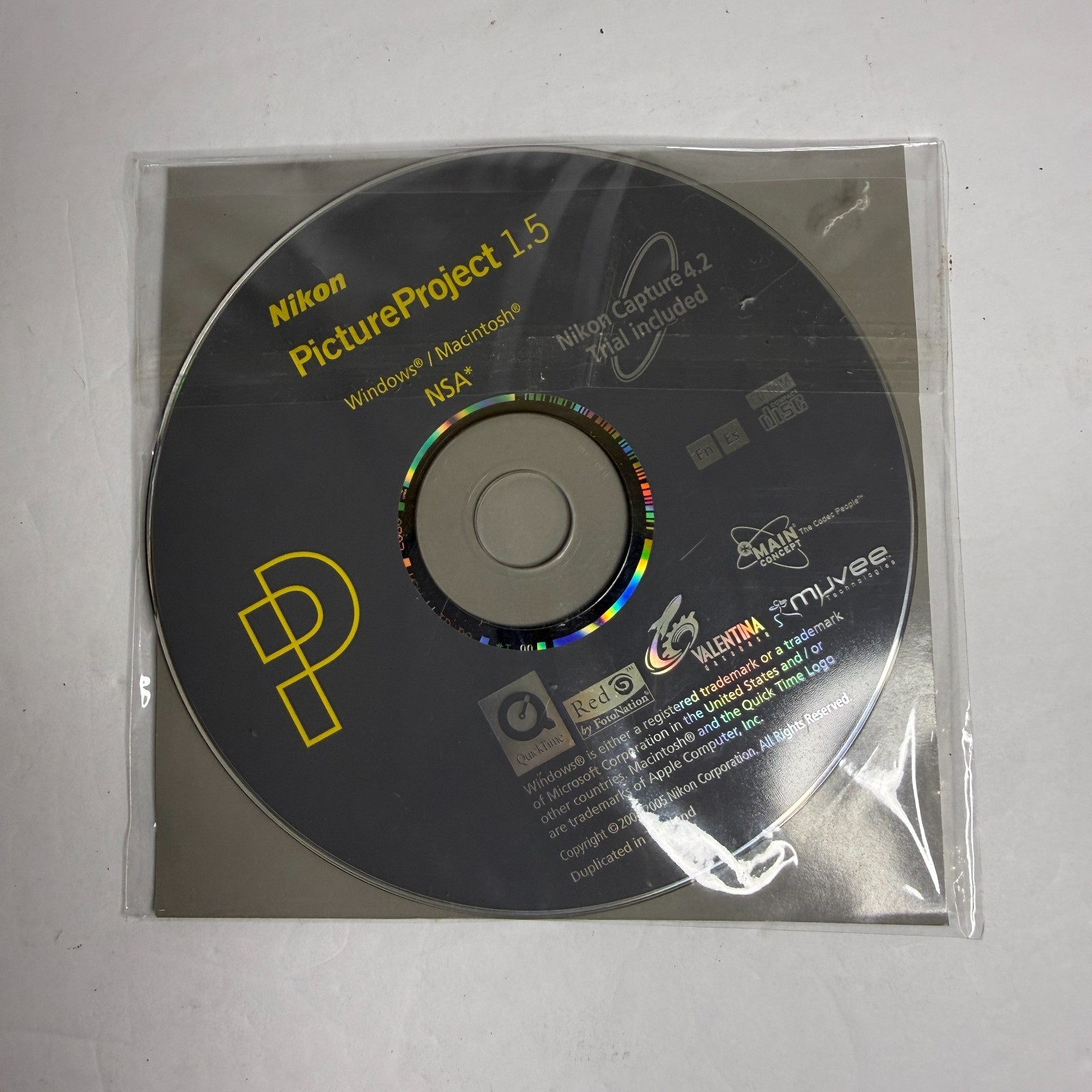 Nikon Picture Project 1.5 CD-Rom Software / Reference Manual 2 CDs NEW Sealed