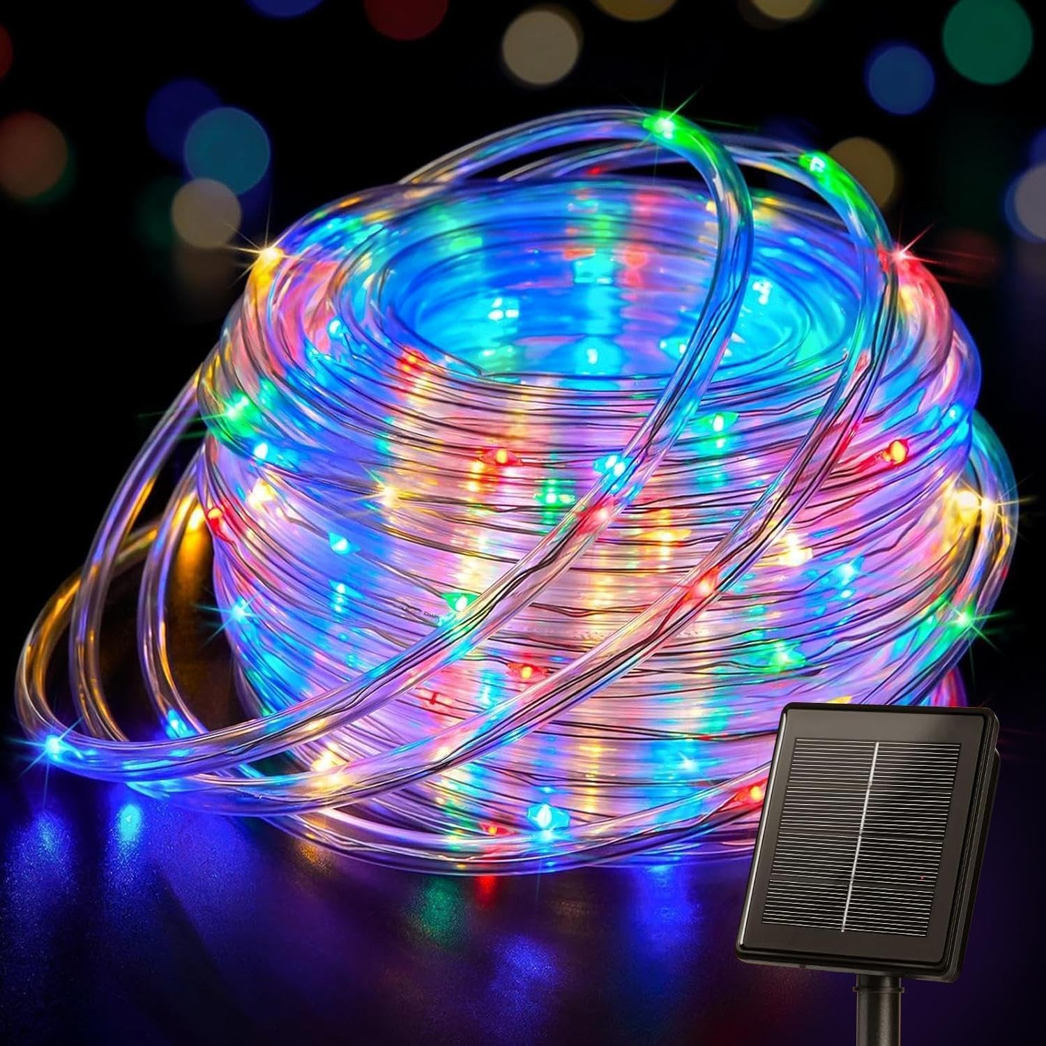 Solar String Lights Outdoor Waterproof – 120 LED 40ft Rope Lights with 8 Modes