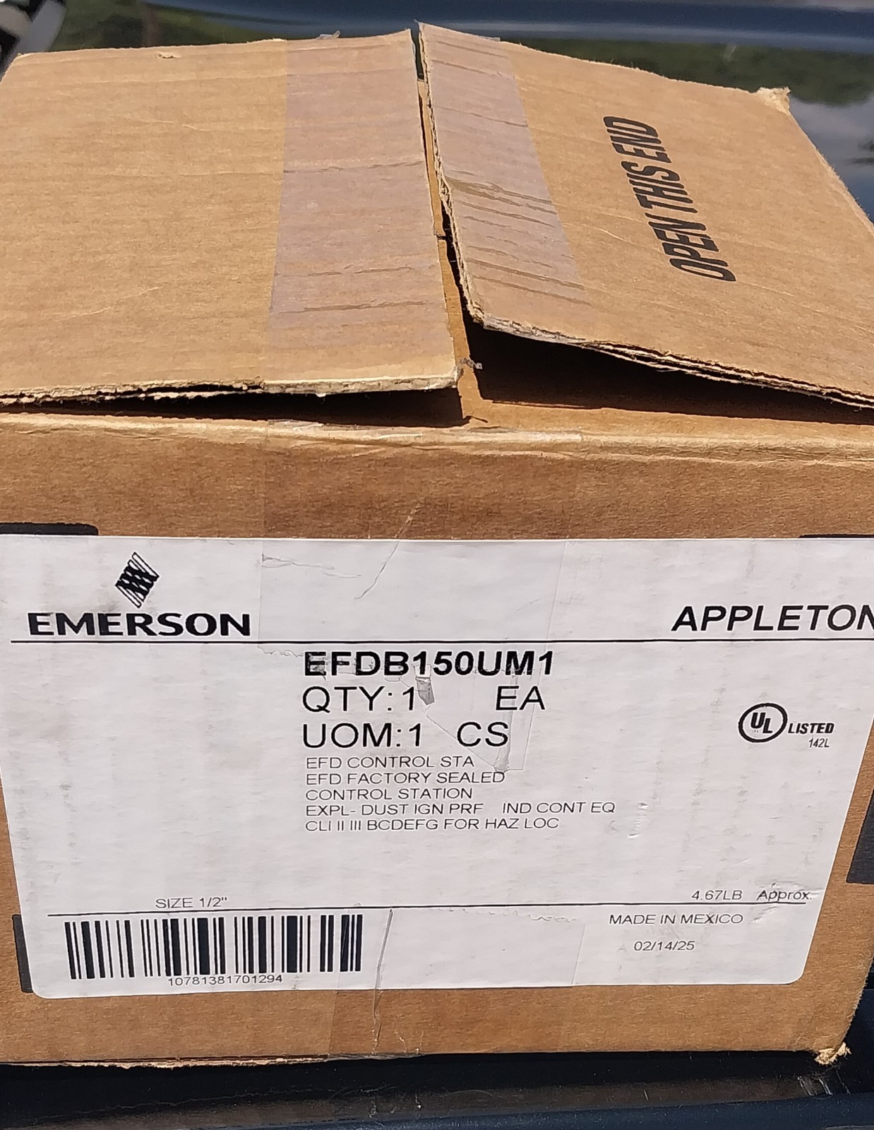 Appleton EFDB150UM1 Emergency Stop Push Button Red Explosionproof