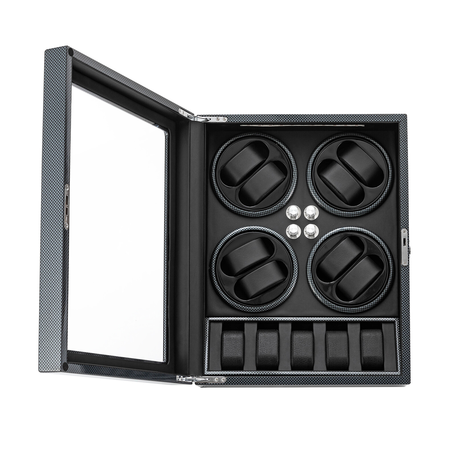 LED Light Automatic Watch Winder Box Display Storage Case 8+5 Watch Winder Box
