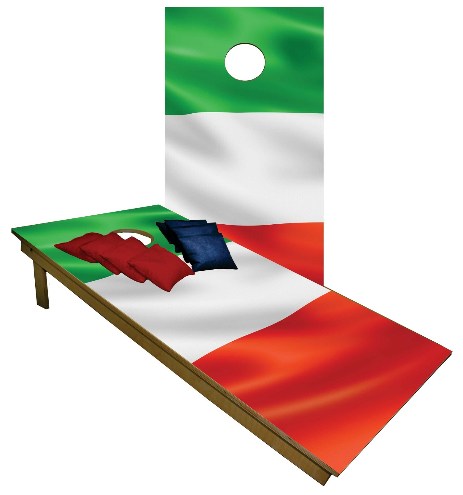 Cornhole Italian Flag Boards BEANBAG TOSS GAME w Bags Set