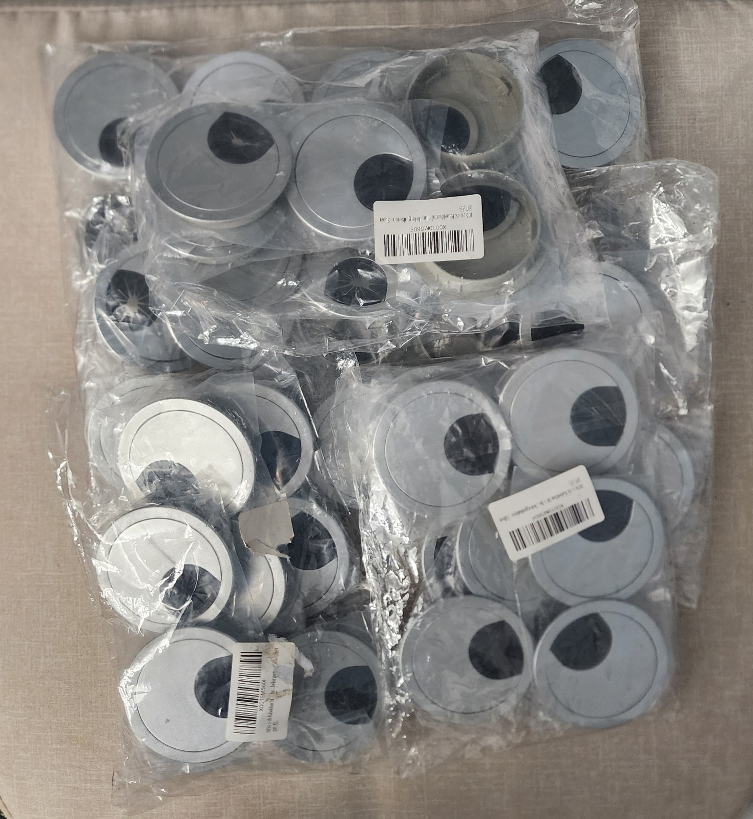 Lot of 50 Desk Grommets Furniture Hole Covers