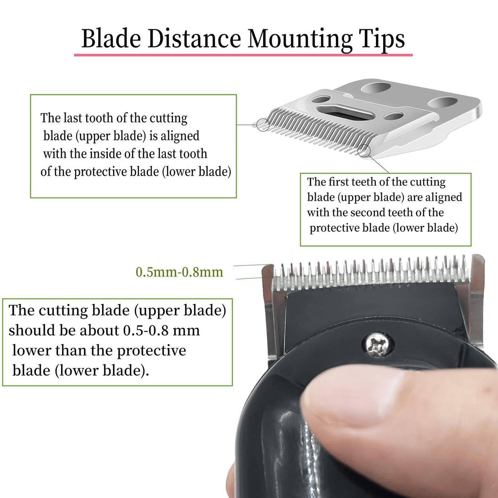 Professional Wahl Blade - 2-Hole Precision Adjustable Hair Clipper Silvery