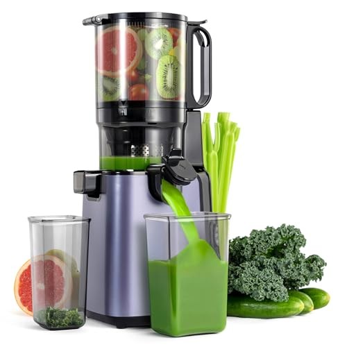 Juicer Machine, Cold Press Juicer with 5.1'' Extra Large Feed Chute for Whole