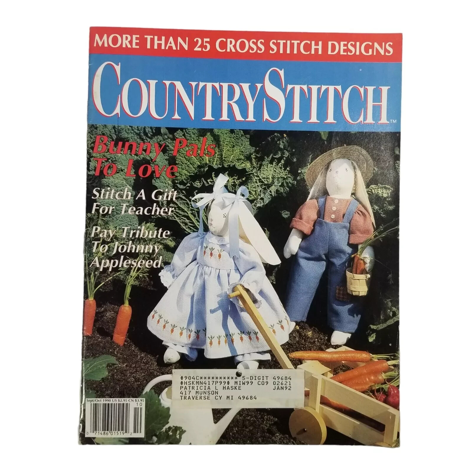 Country Stitch Magazine September October 1990 BUNNY PALS TO LOVE 25 Designs