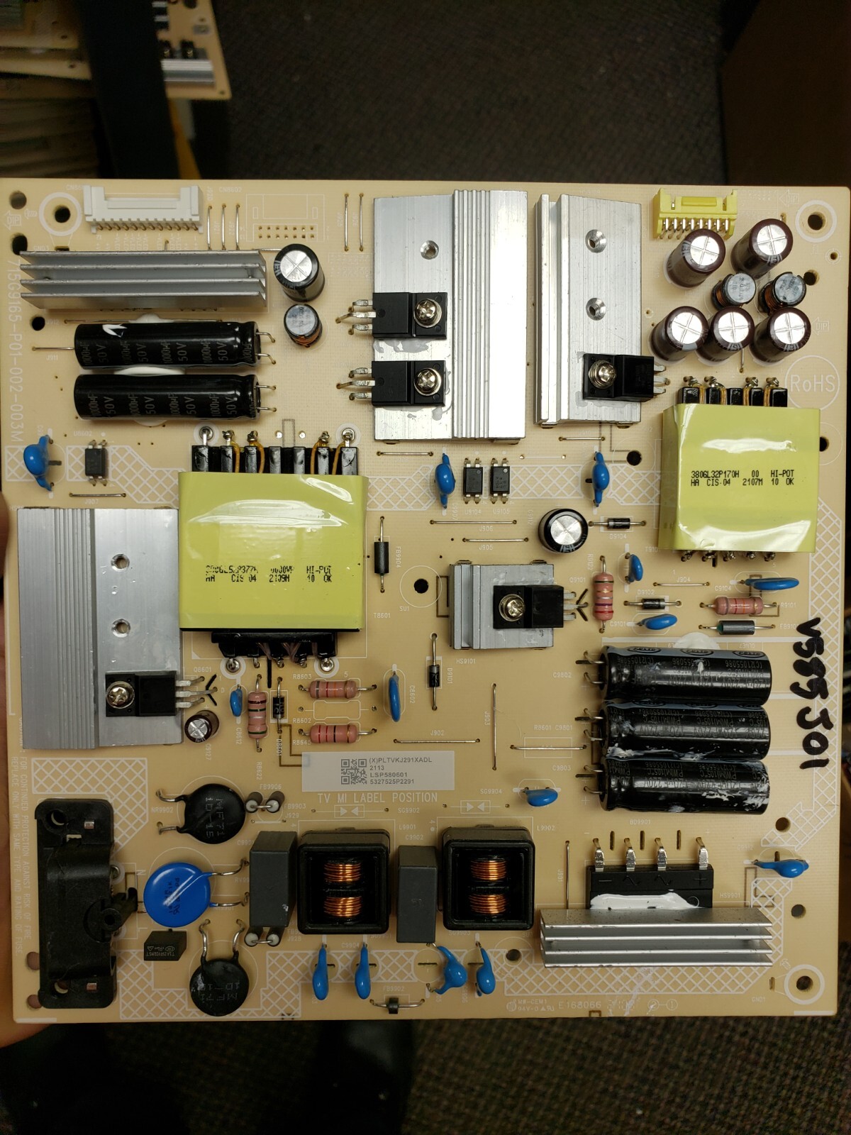 Vizio 58" V585-J01 Power Supply Board PLTVKJ291XADL