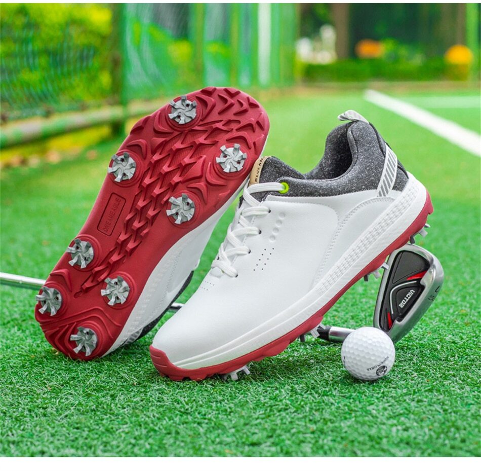 Waterproof Men's Golf Shoes Professional Golf Spikes Shoes Non-Slip Sneakers