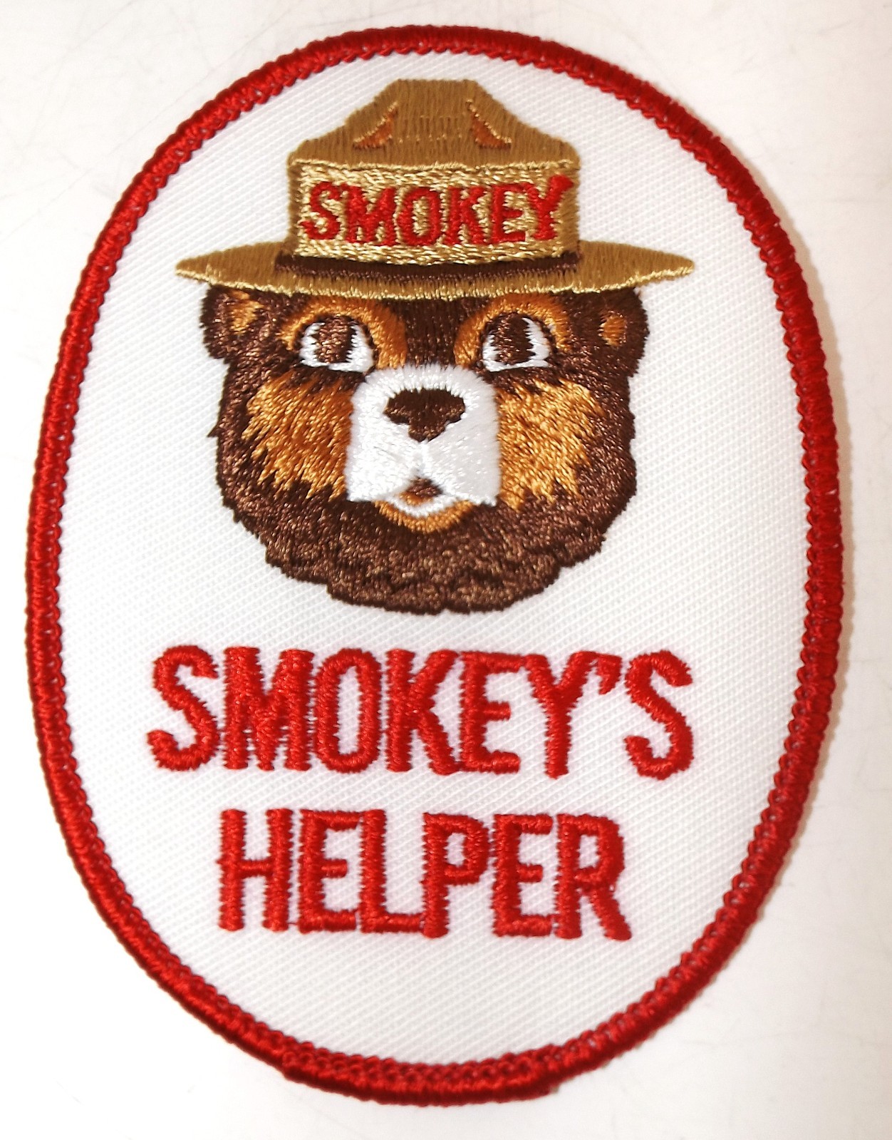 SMOKEY'S HELPER Smoke the Bear Official US Forest Service Iron On Patch