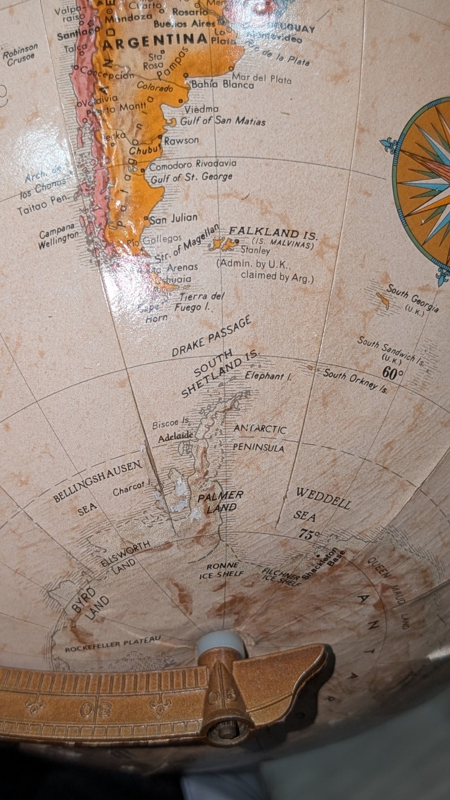 Vintage Replogle 12” World Classic Series Globe Raised Relief Mid-century Map
