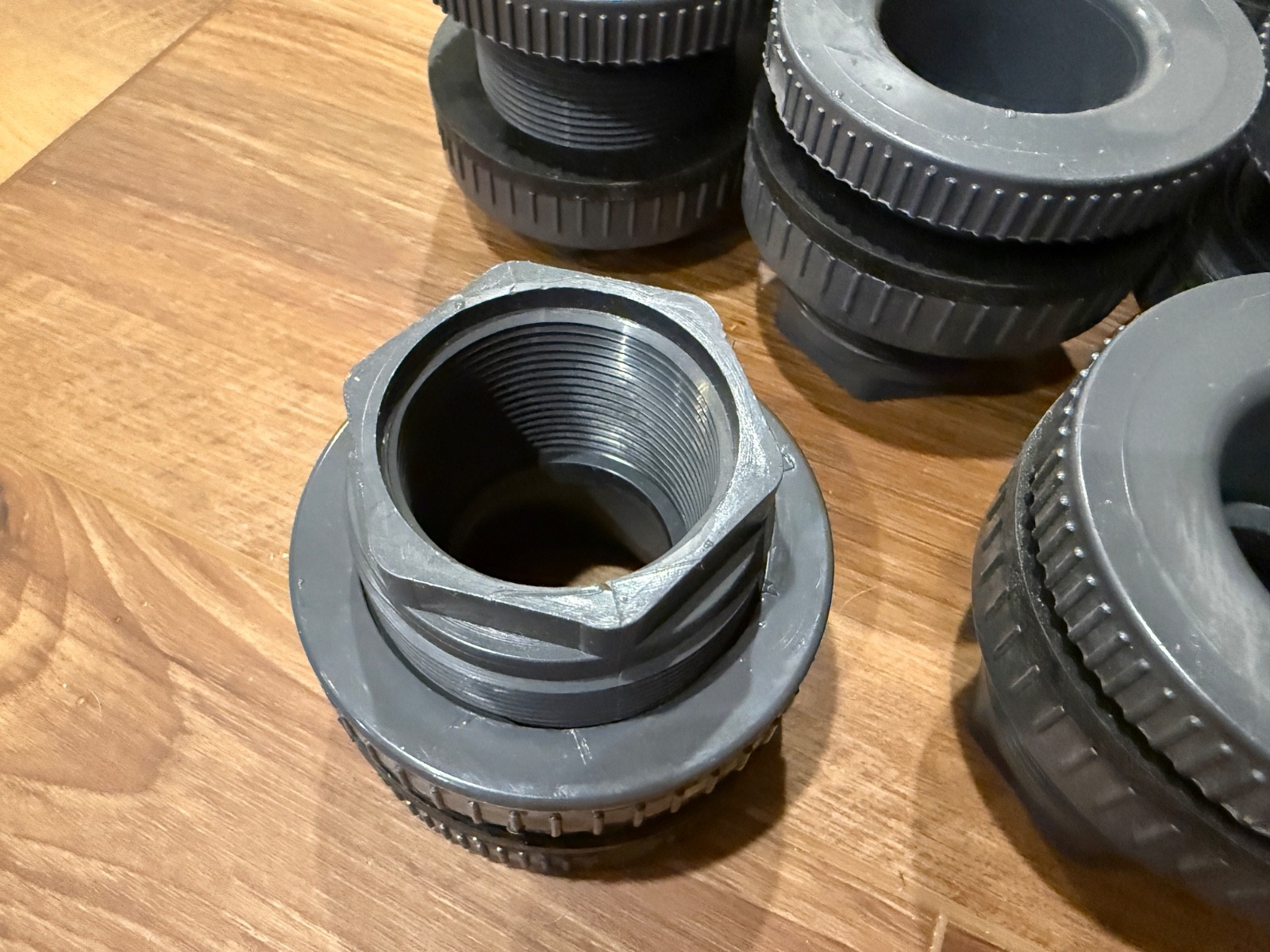 1.5" Bulkhead Fitting Slip x Thread (Slip on the Flange/Head Side)