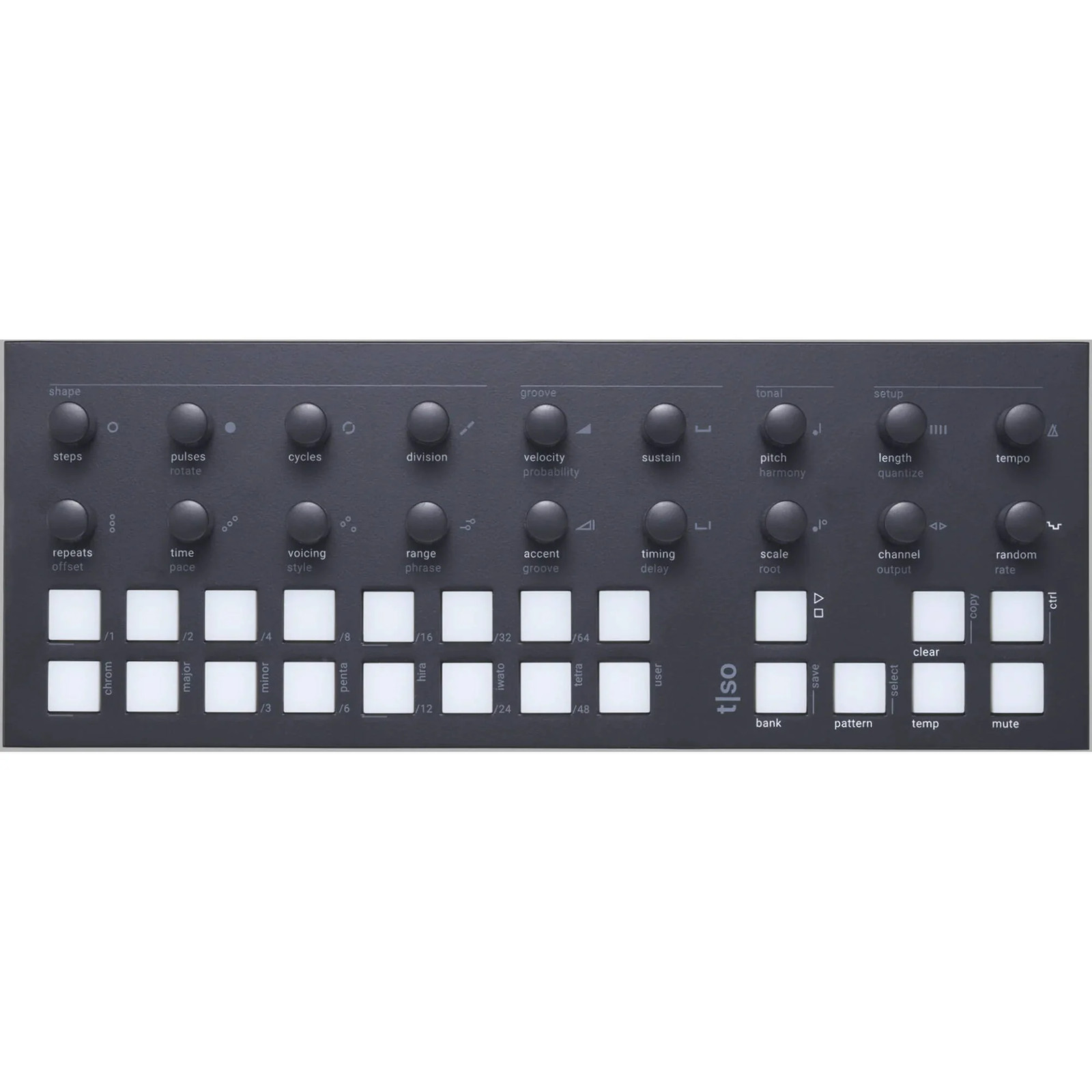 Torso Electronics T1 16-Track Algorithmic Desktop Sequencer - Black