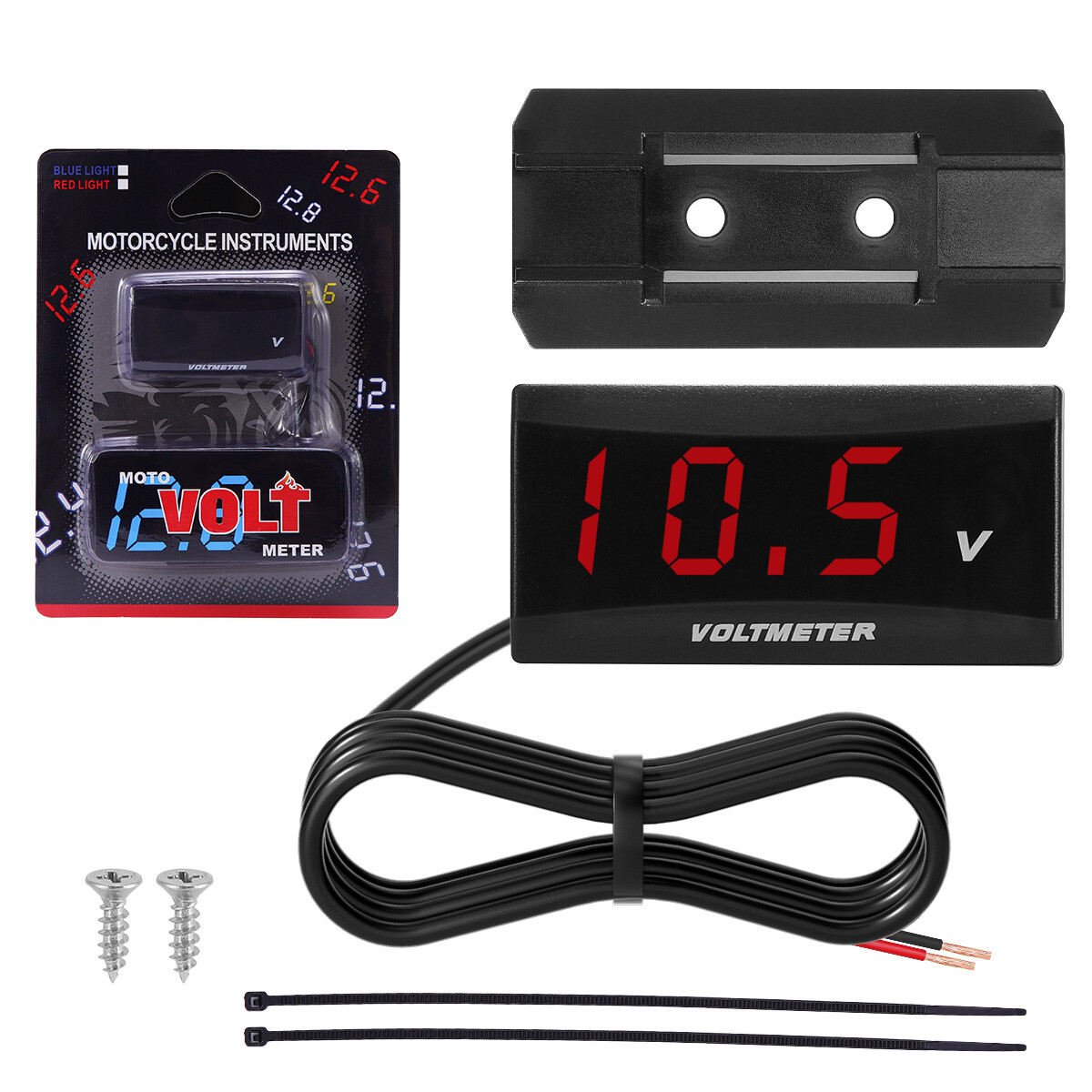 12V Digital LED Display Voltmeter Voltage Gauge Panel Meter for Motorcycle & Car