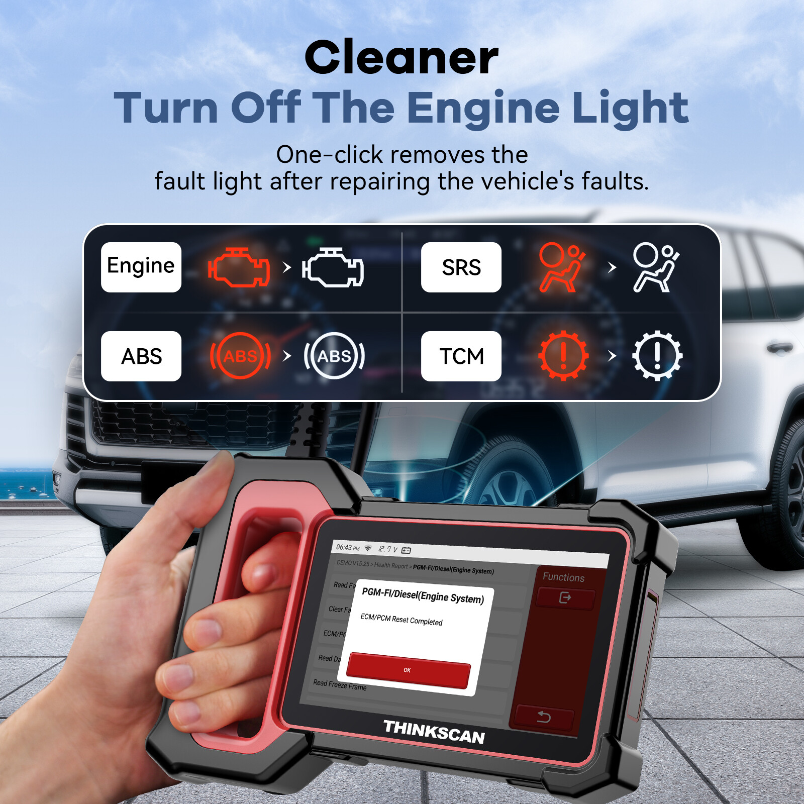 ThinkScan Plus S5 Auto Scanner Diagnostic Tool OBD2 Code Reader Engine SRS ABS