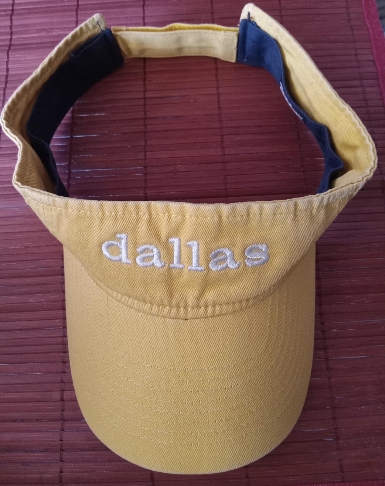 NEW HEAD SHOTS ADJUSTABLE GOLD SUN 🌞 VISOR~DALLAS~TEXAS~GOLF~HIKING~NWOT~ReadAd